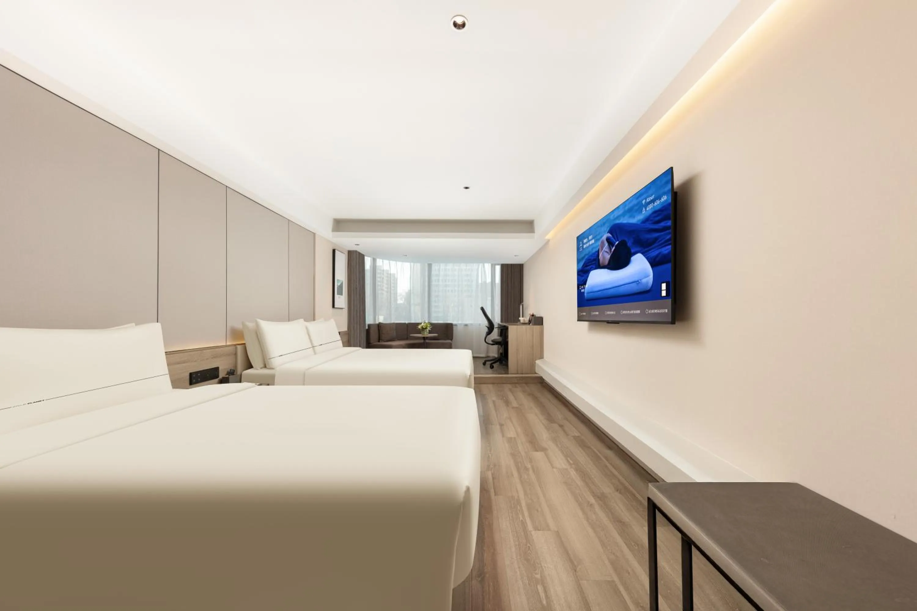 Photo of the whole room, Bed in Atour Hotel Financial Street Beijing