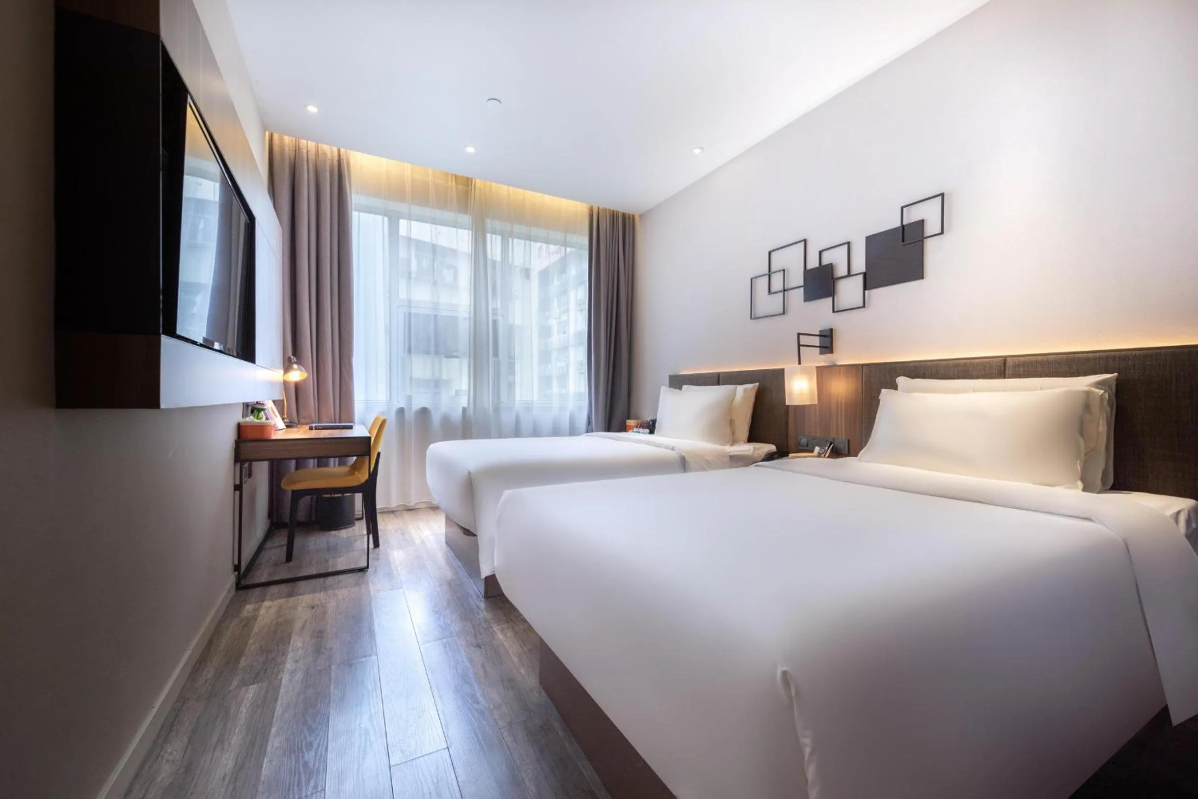 Bed in Atour Hotel X Nanshan Coastal City Shenzhen