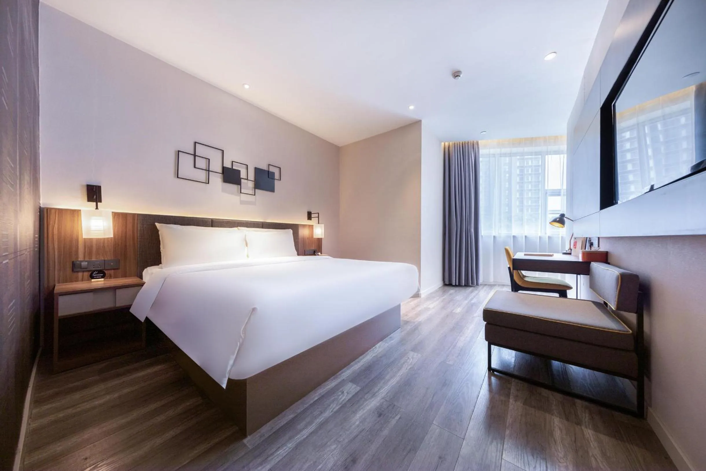 Bed in Atour Hotel X Nanshan Coastal City Shenzhen