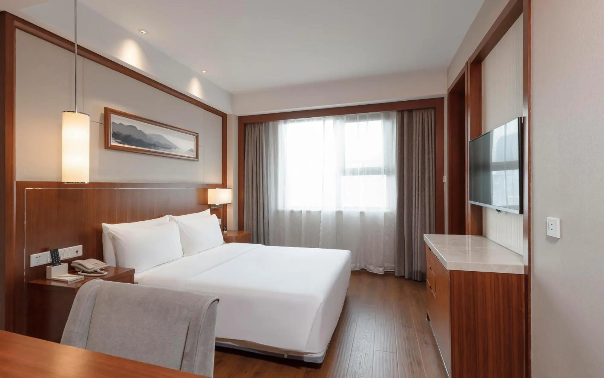 Bed in Atour Hotel Wangfujing Ave Xinjiekou Nanjing