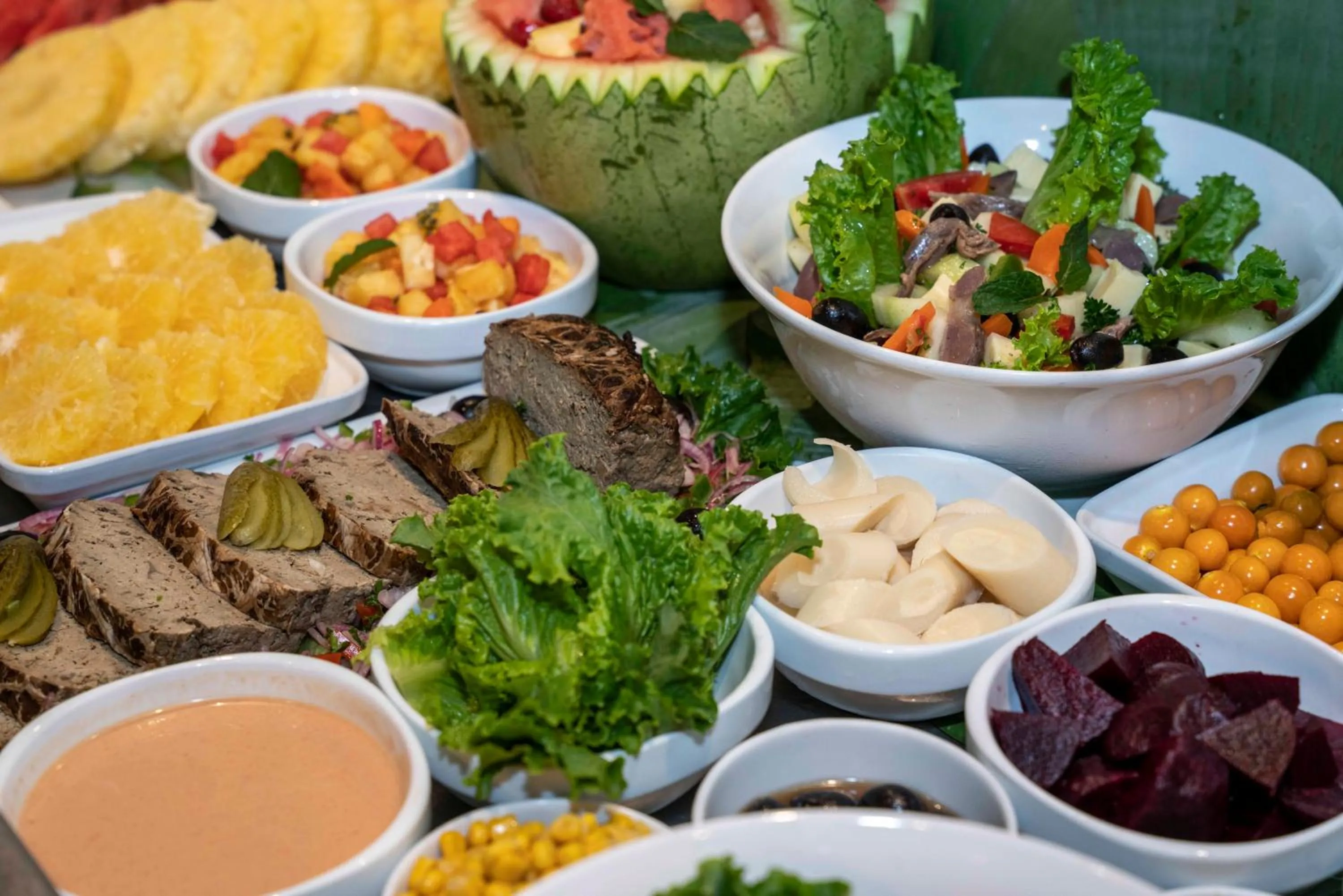 Buffet breakfast in ONOMO Hotel Douala