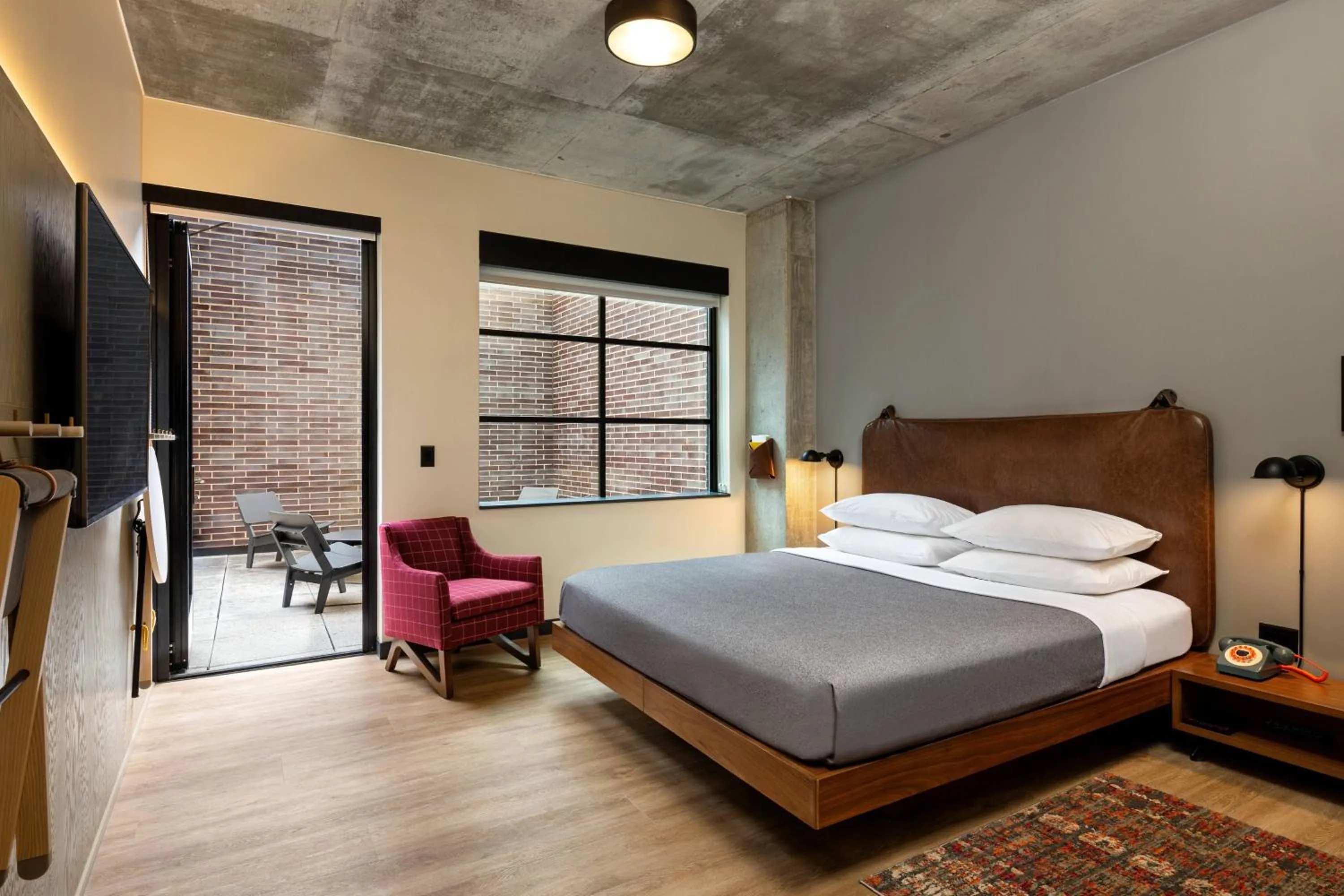 Photo of the whole room, Bed in Moxy Minneapolis Downtown