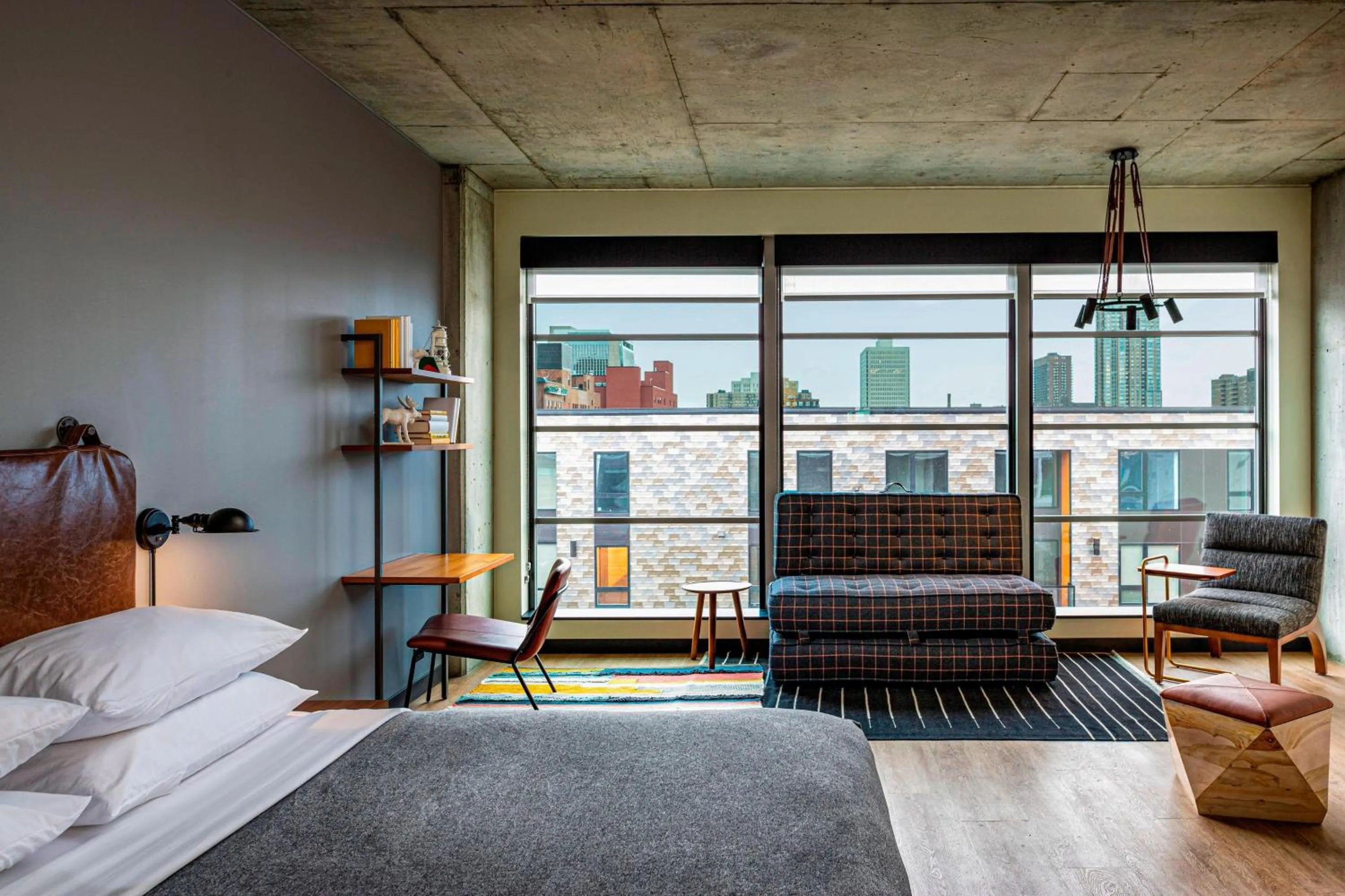 Photo of the whole room, Bed in Moxy Minneapolis Downtown