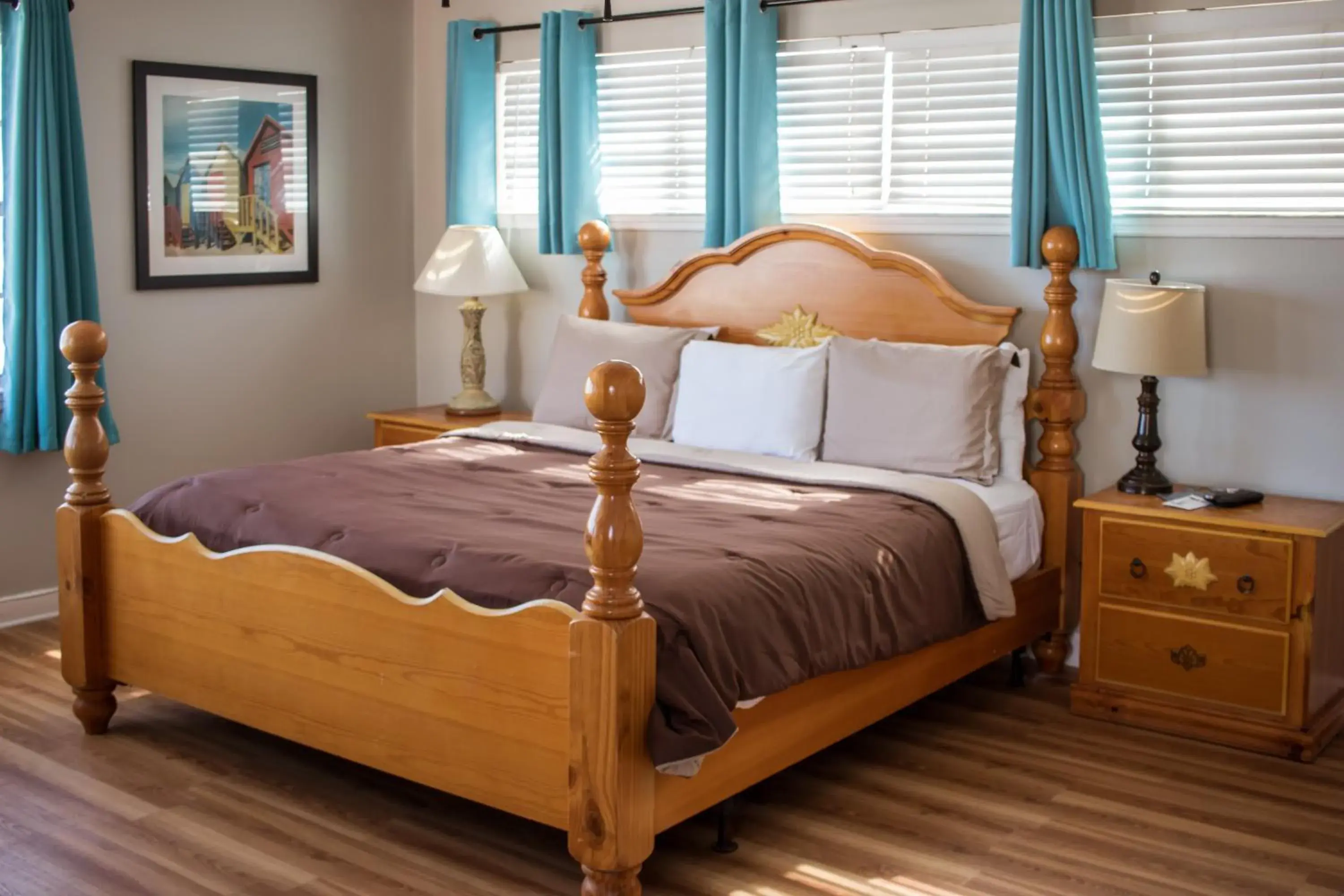 Bed in Riptide Oceanfront Hotel Bed in Riptide Oceanfront Hotel