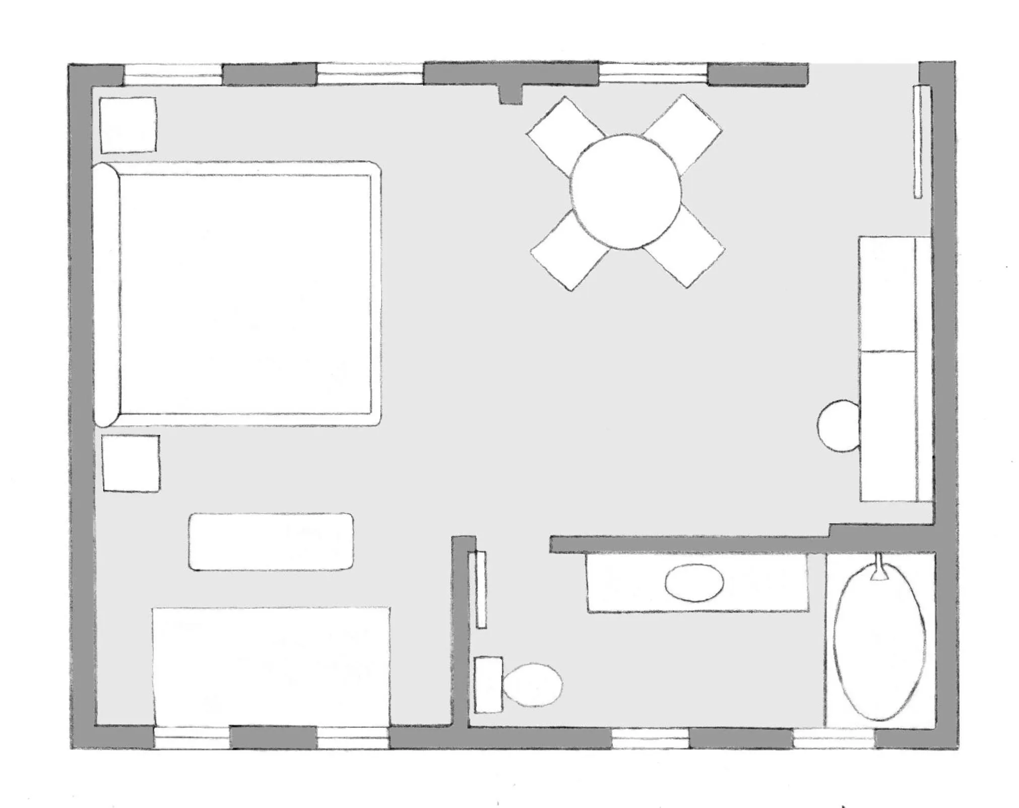 Floor plan in Austin Motel