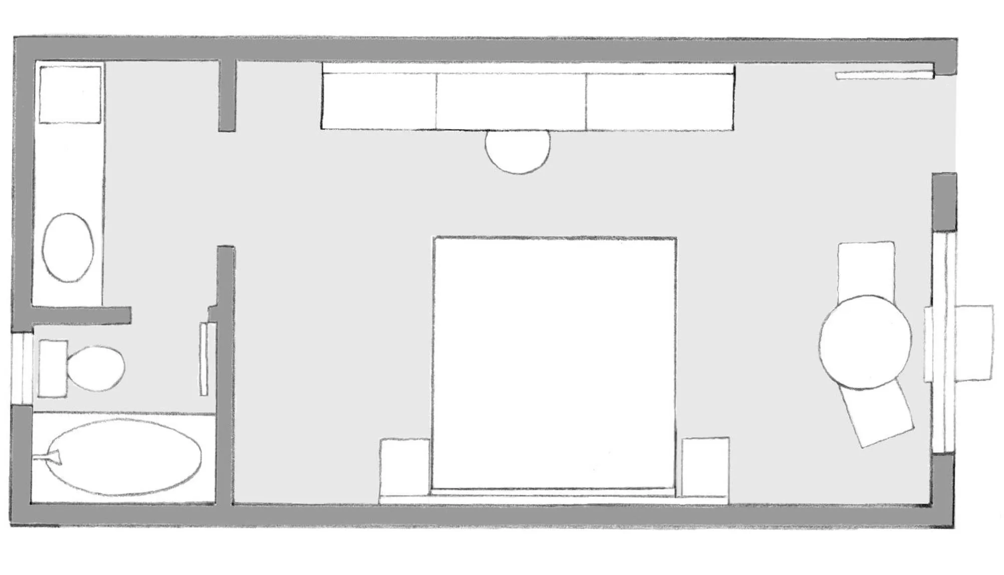 Floor plan in Austin Motel