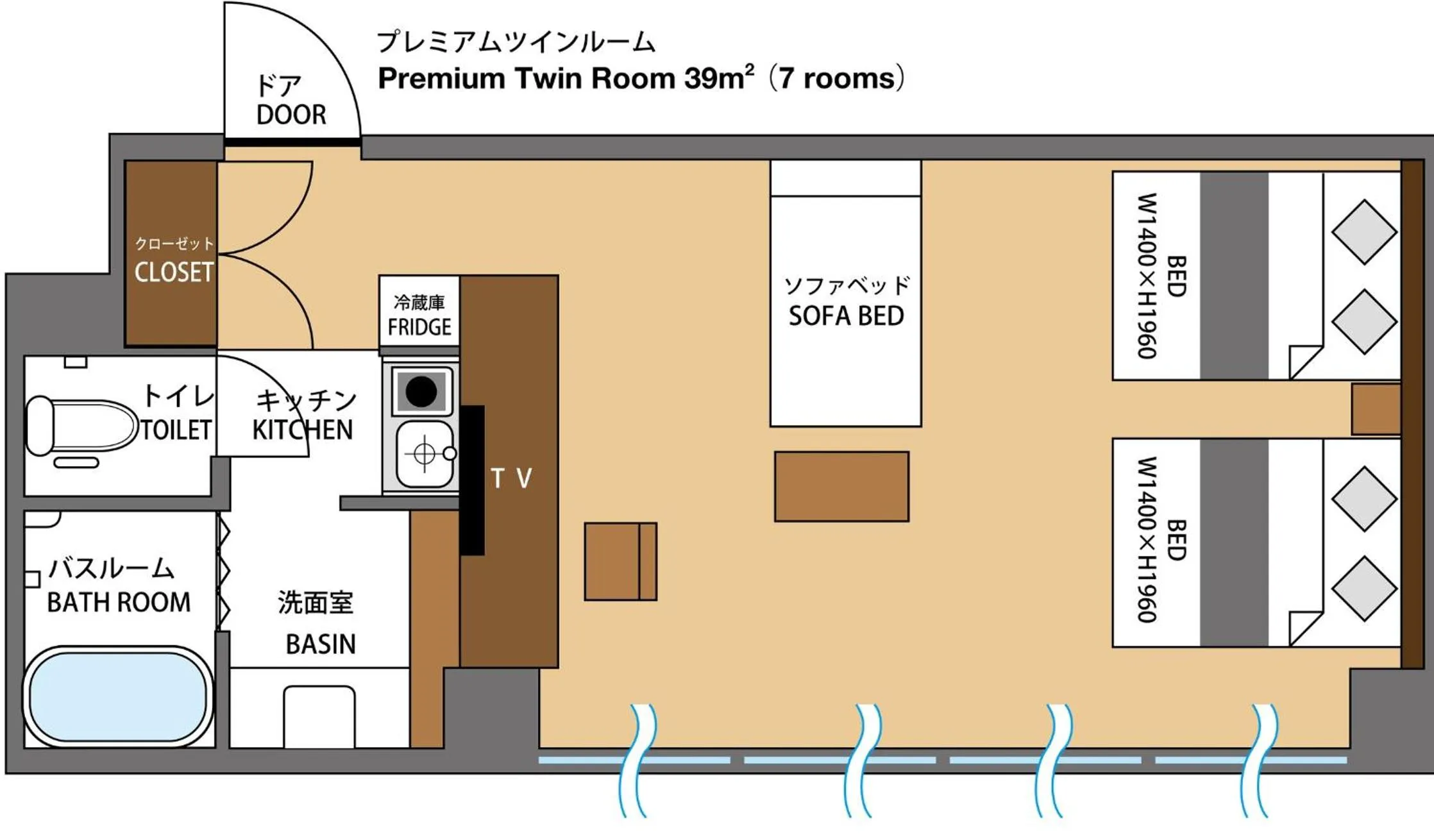 Floor plan in HOTEL SHINPOIN OSAKA