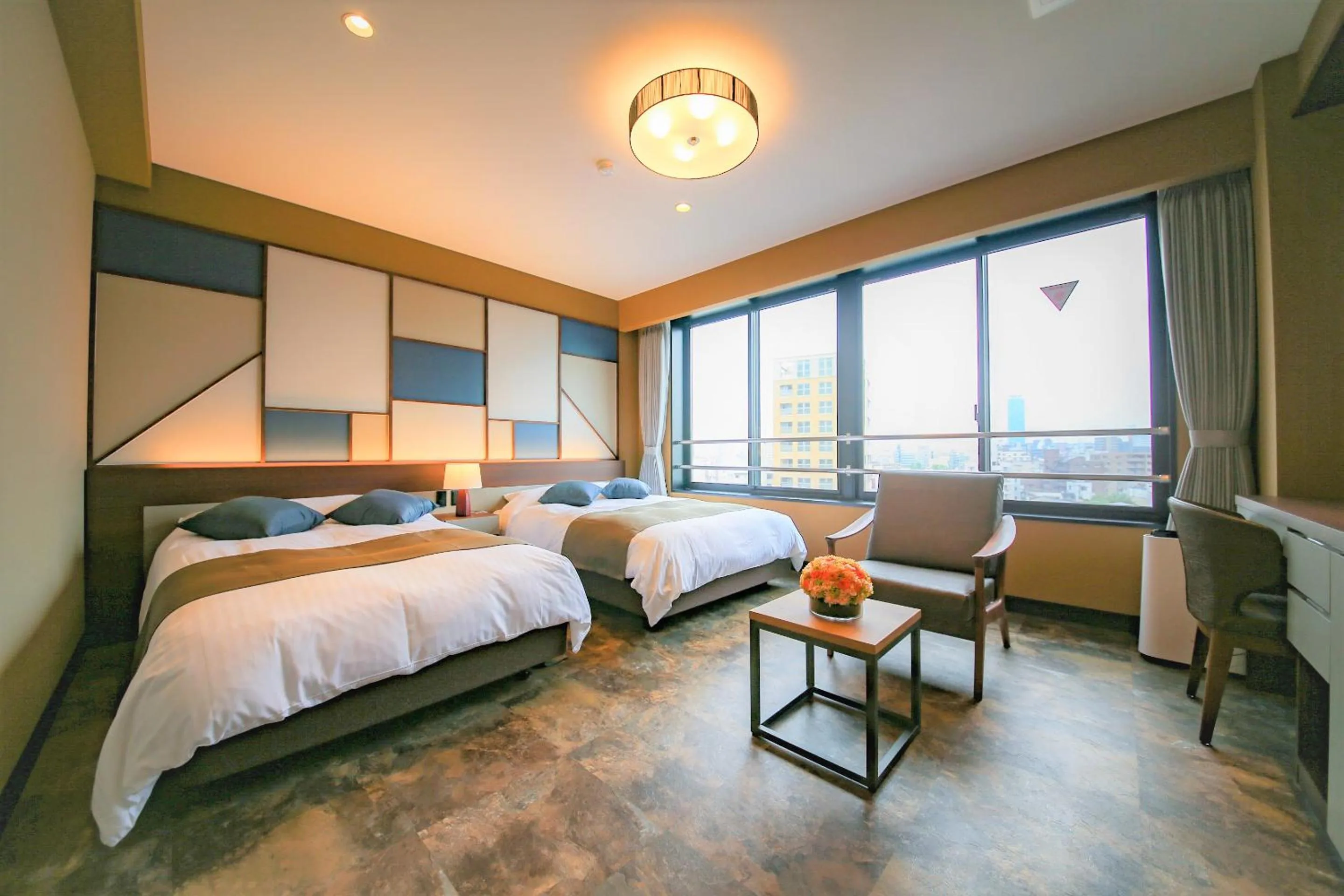 Photo of the whole room, Bed in HOTEL SHINPOIN OSAKA