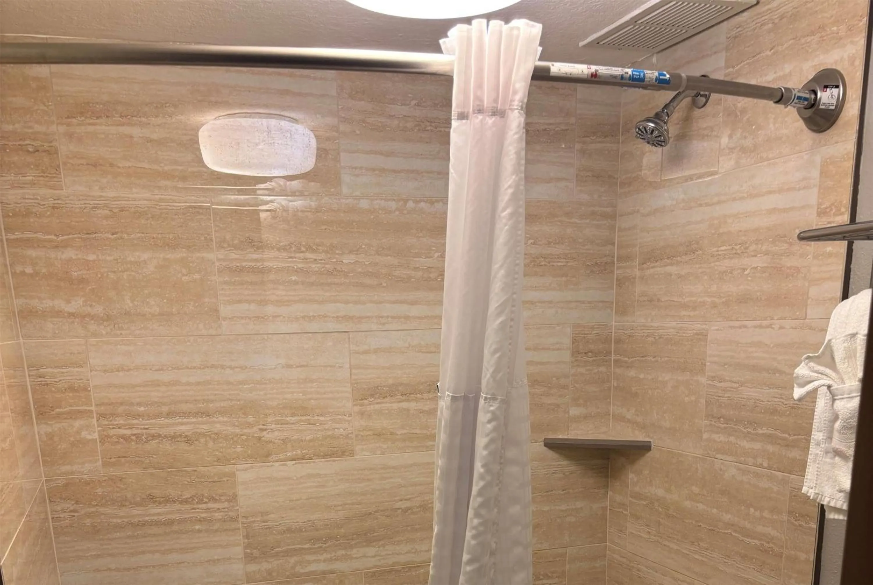 Bathroom in Super 8 by Wyndham Rexburg