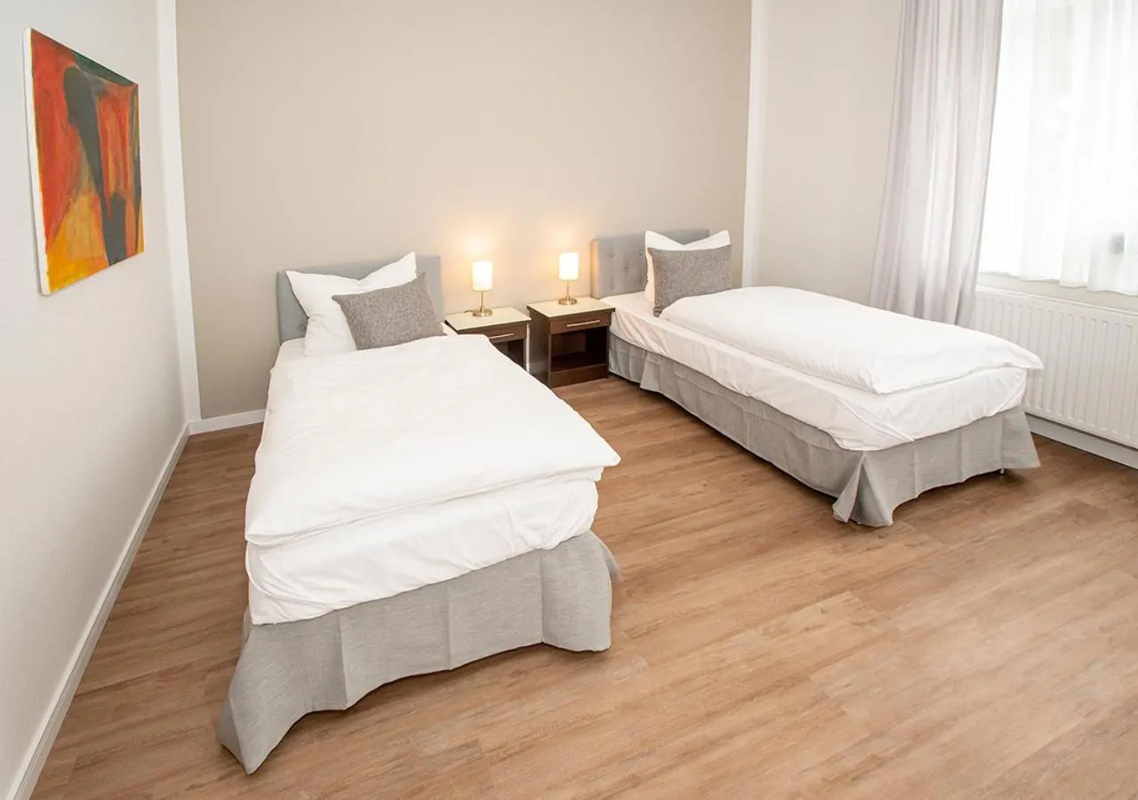 Bed in Gästehaus fliegendes Perlhuhn Borgfeld