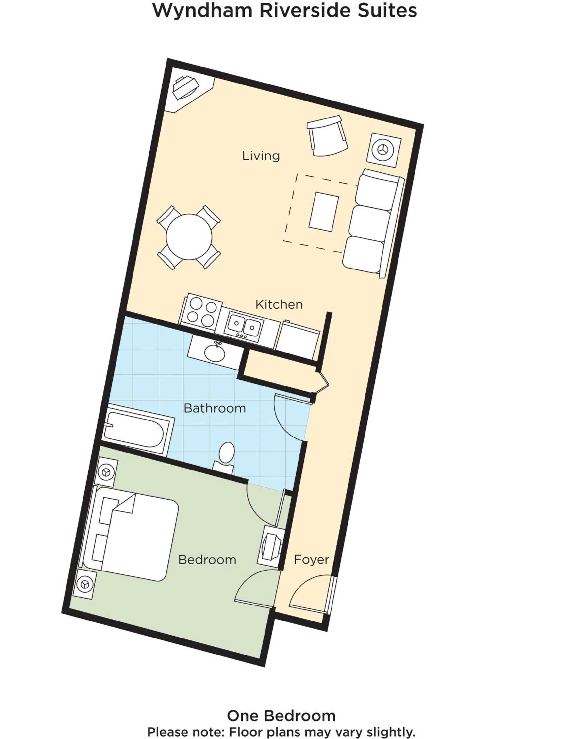 Floor plan in Club Wyndham Riverside Suites
