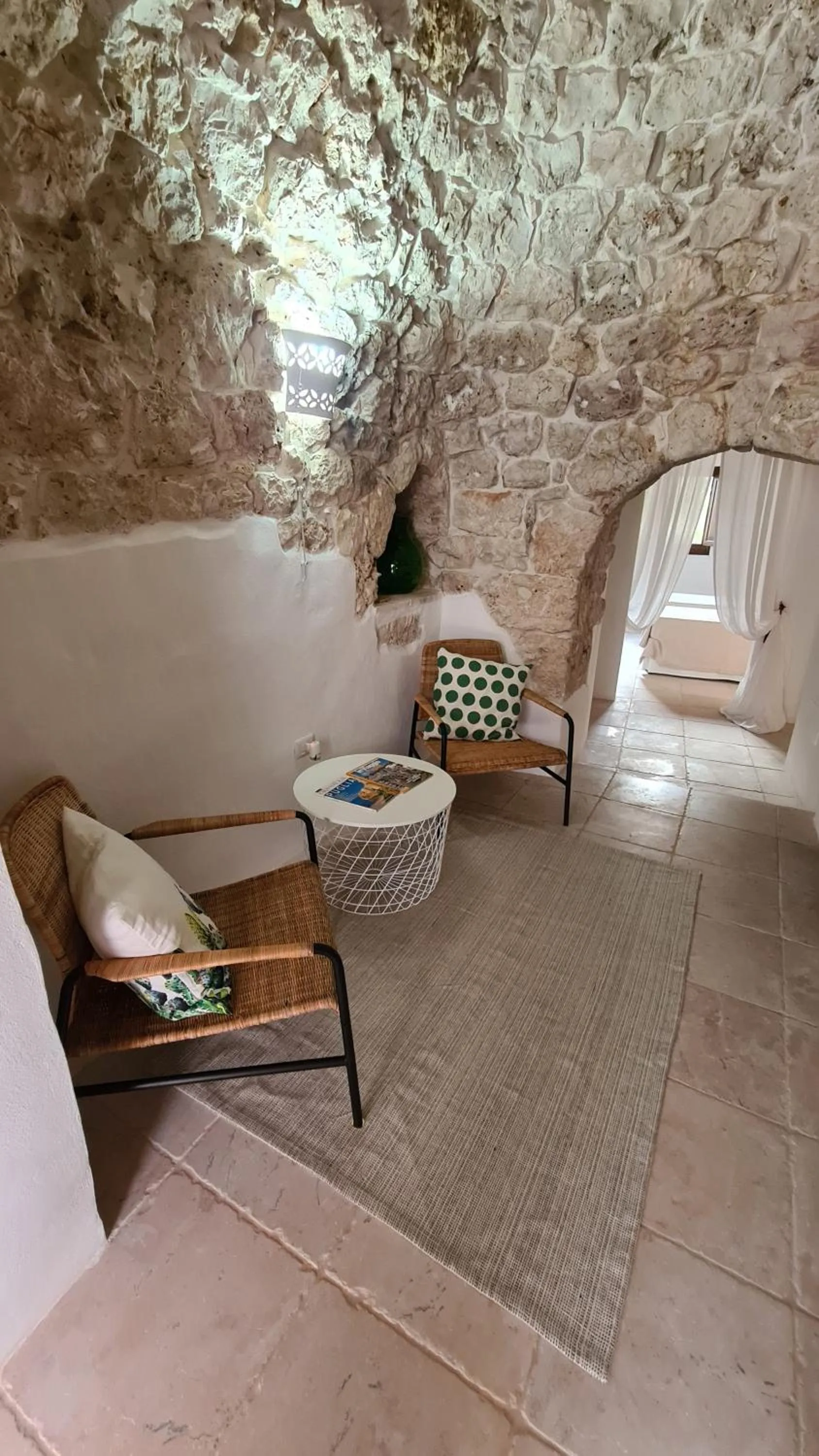 Seating area in Trulli Di Spinaruta