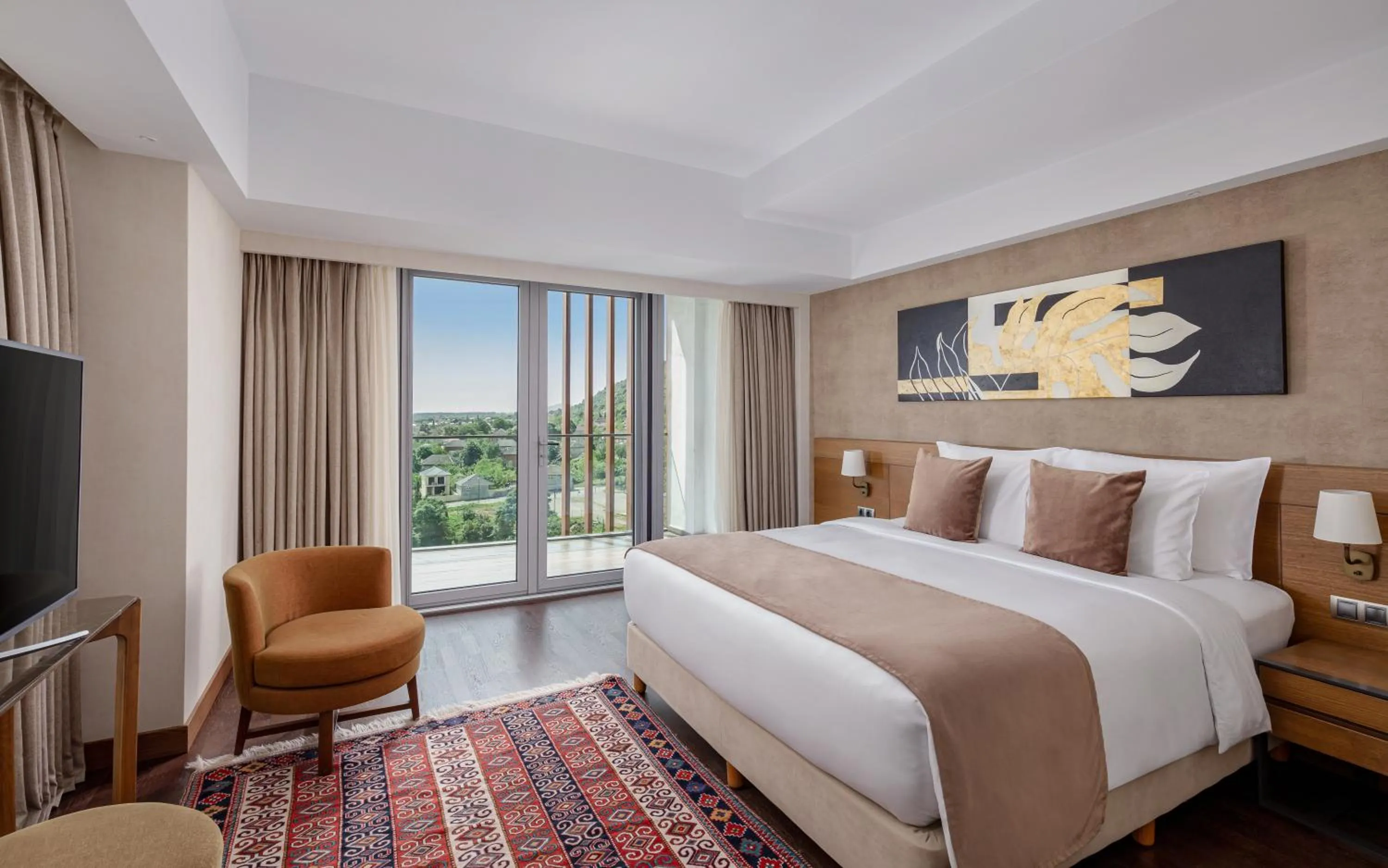 Bed in Lankaran Springs Wellness Resort