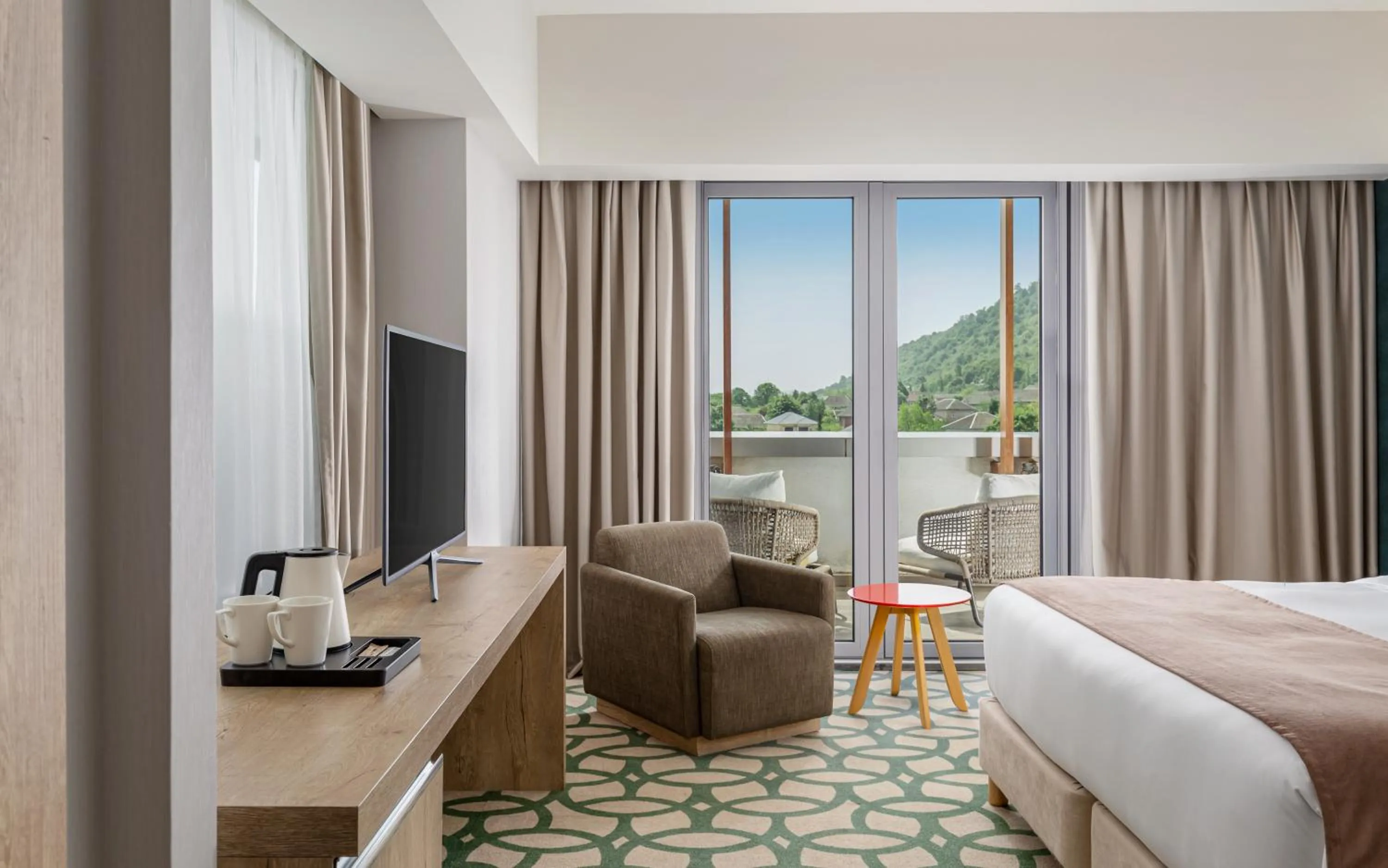 Seating area, Bed in Lankaran Springs Wellness Resort