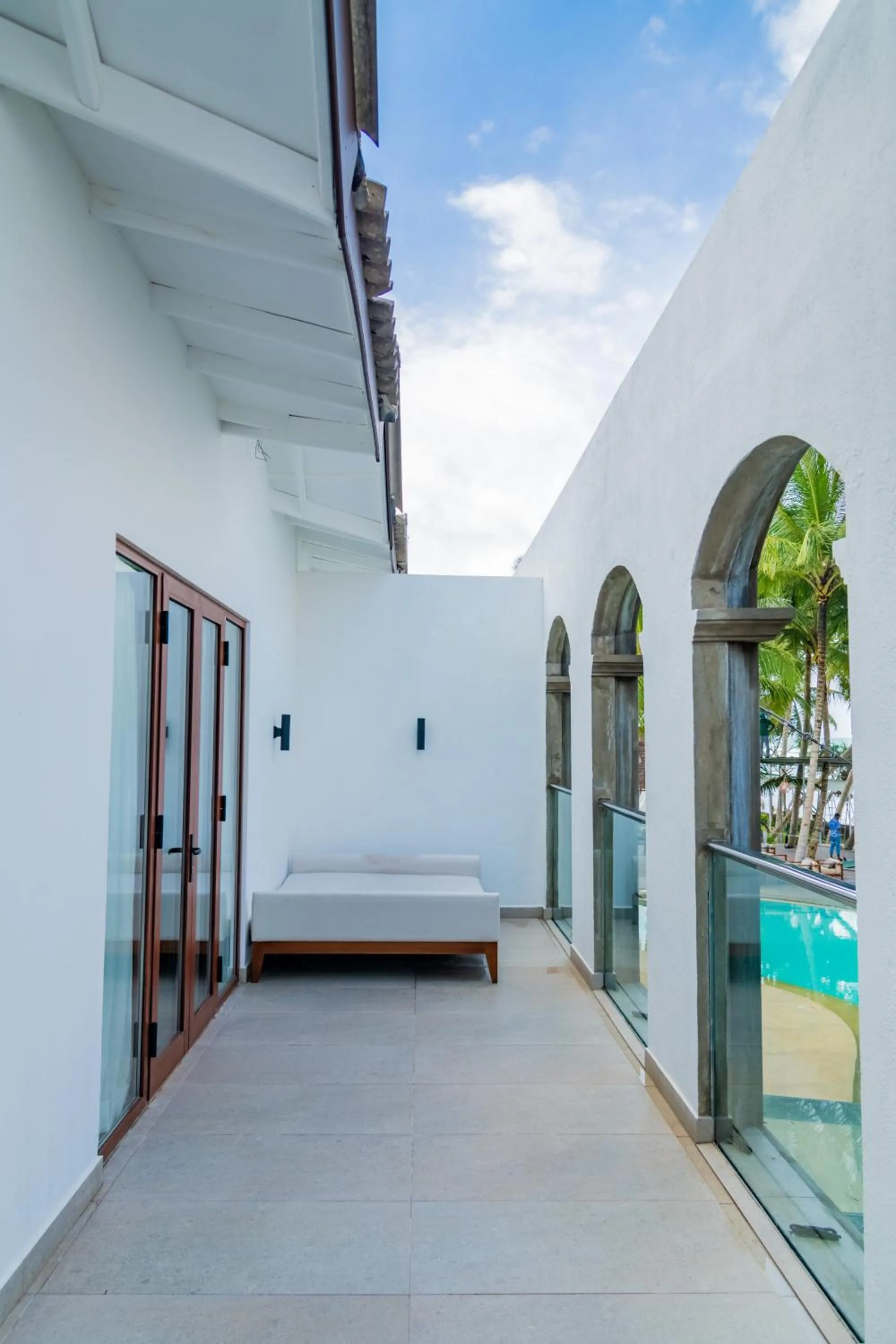 Balcony/Terrace, Bed in Angel Beach Unawatuna