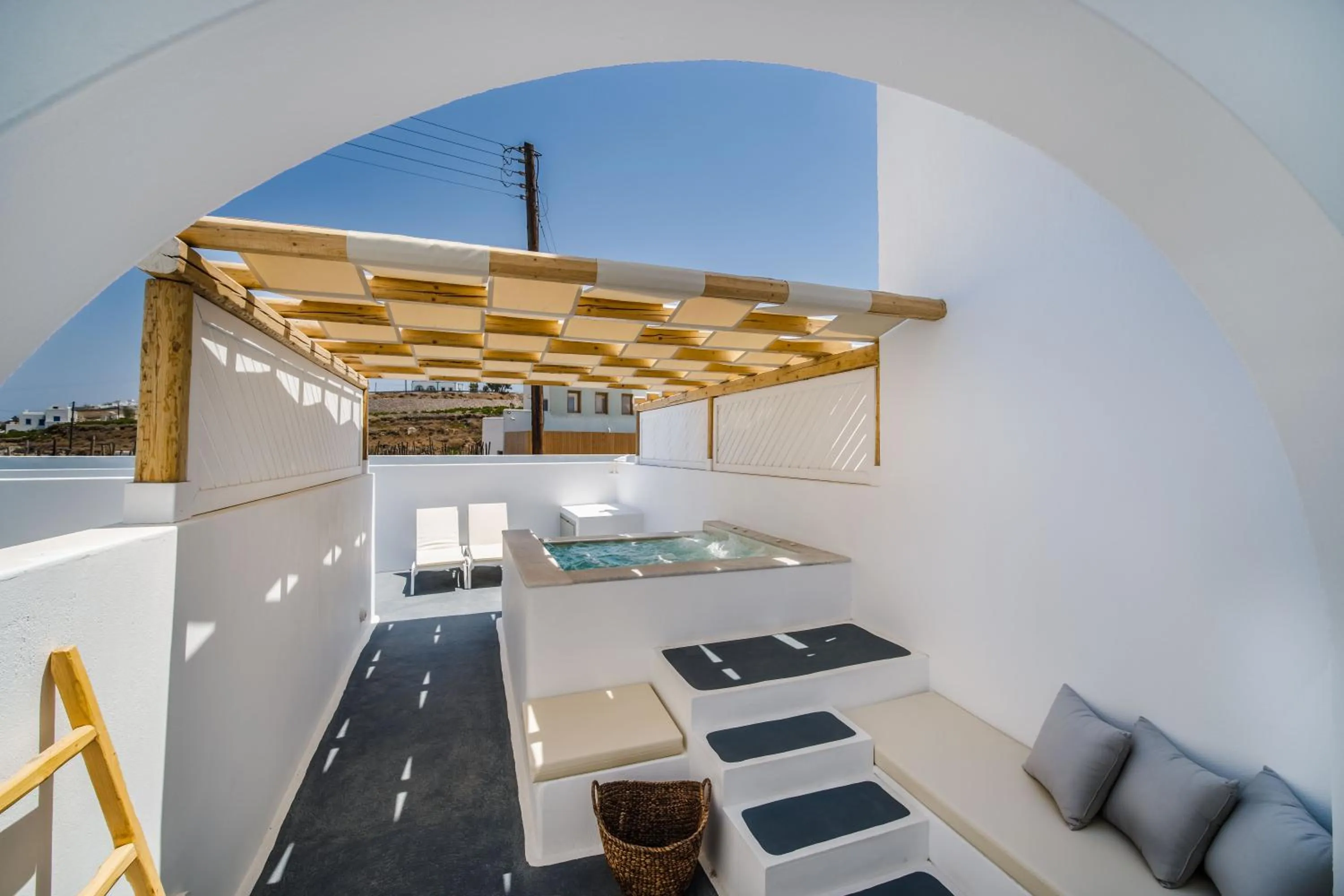 Patio in Symphony Suites Santorini