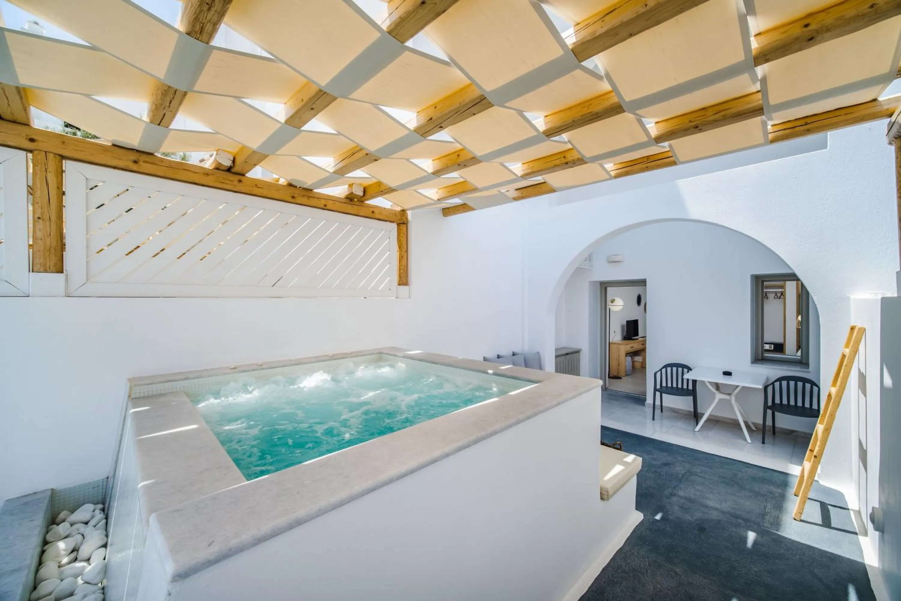 Patio in Symphony Suites Santorini