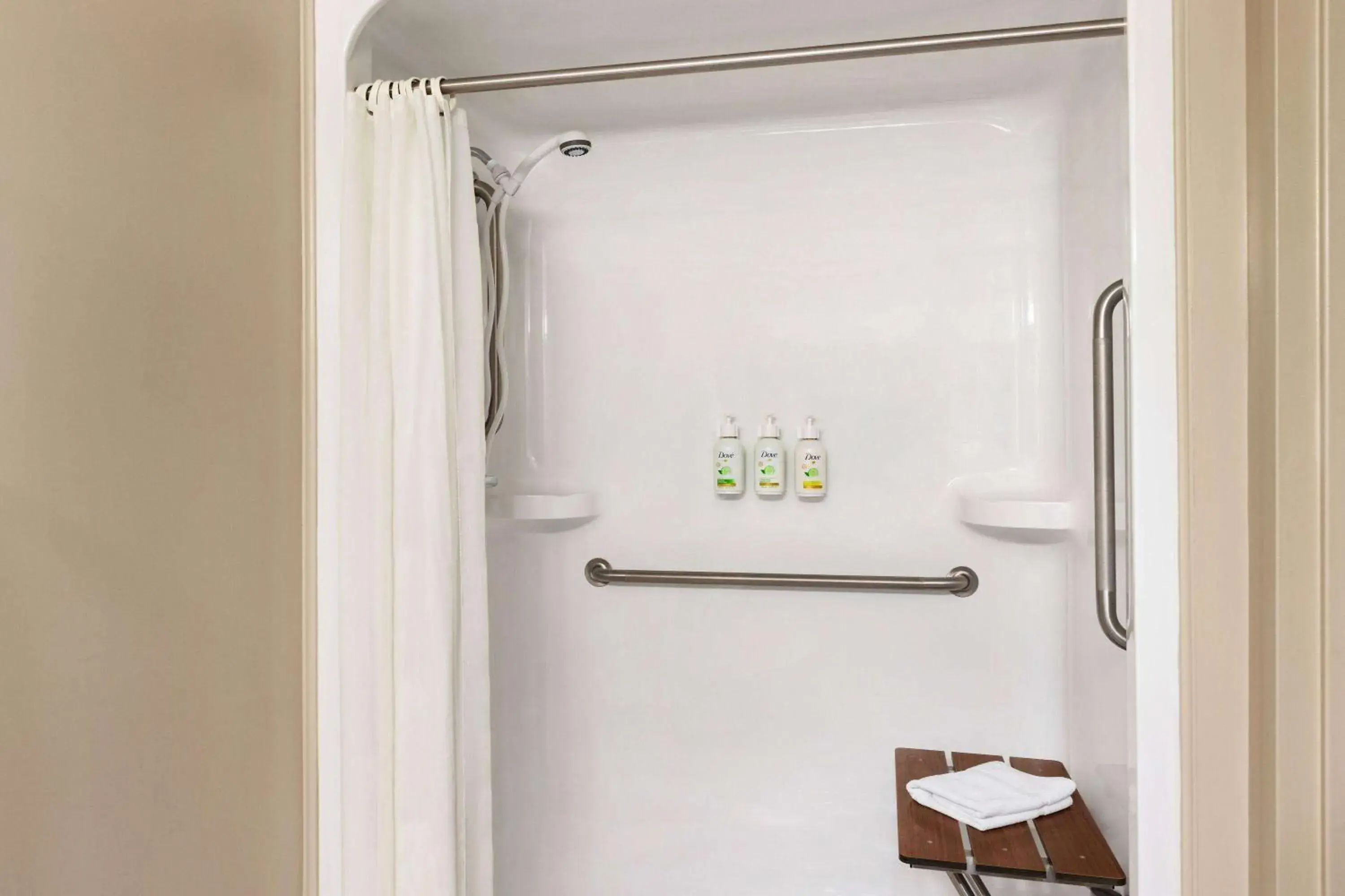 Queen Room with Roll In Shower - Mobility/Hearing Accessible - Ground Floor in Atlantic Host Hotel, Trademark Collection by Wyndham Queen Room with Roll In Shower - Mobility/Hearing Accessible - Ground Floor in Atlantic Host Hotel, Trademark Collection by Wyndham