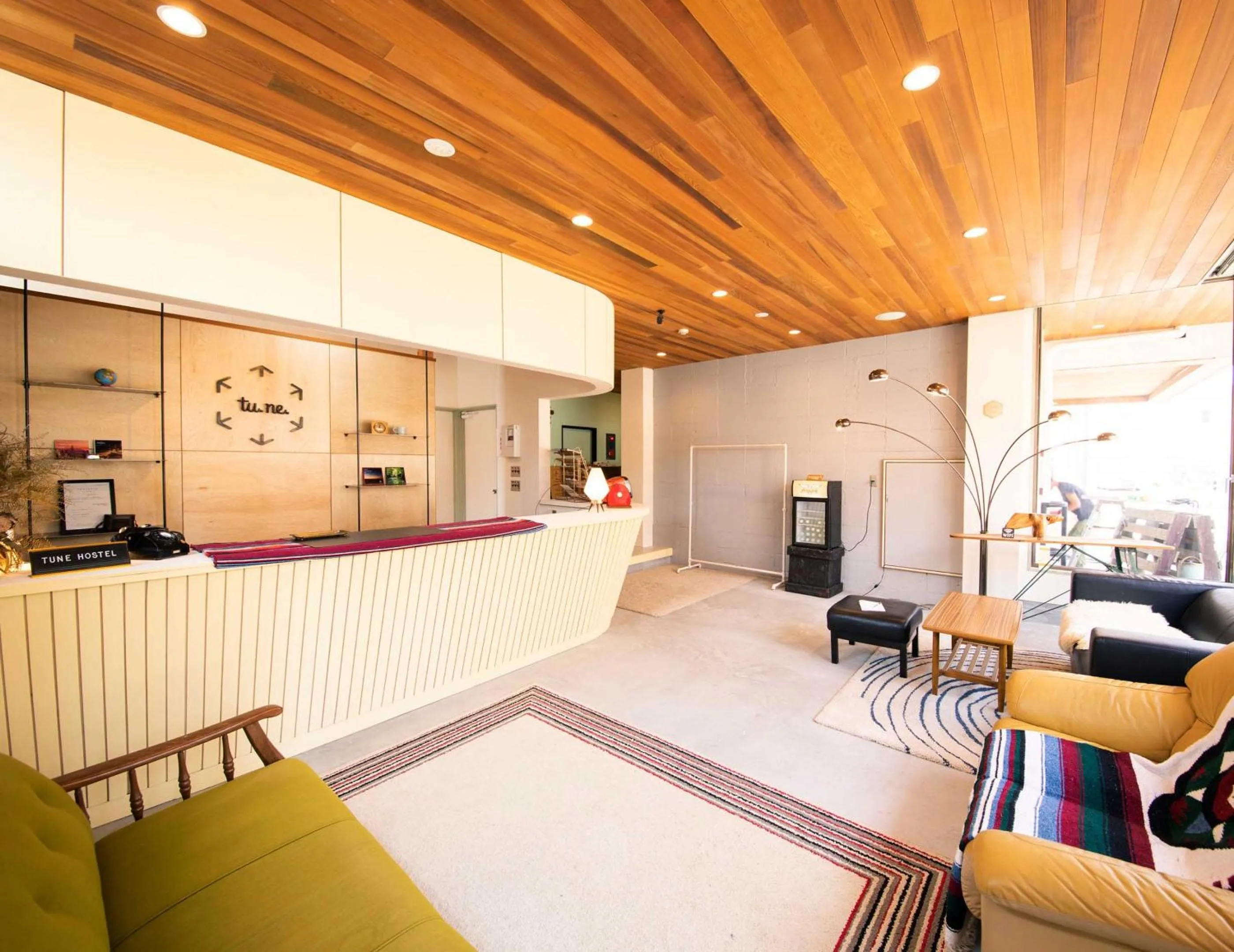 Lobby or reception in tune Hostel（ツネホステル館山）