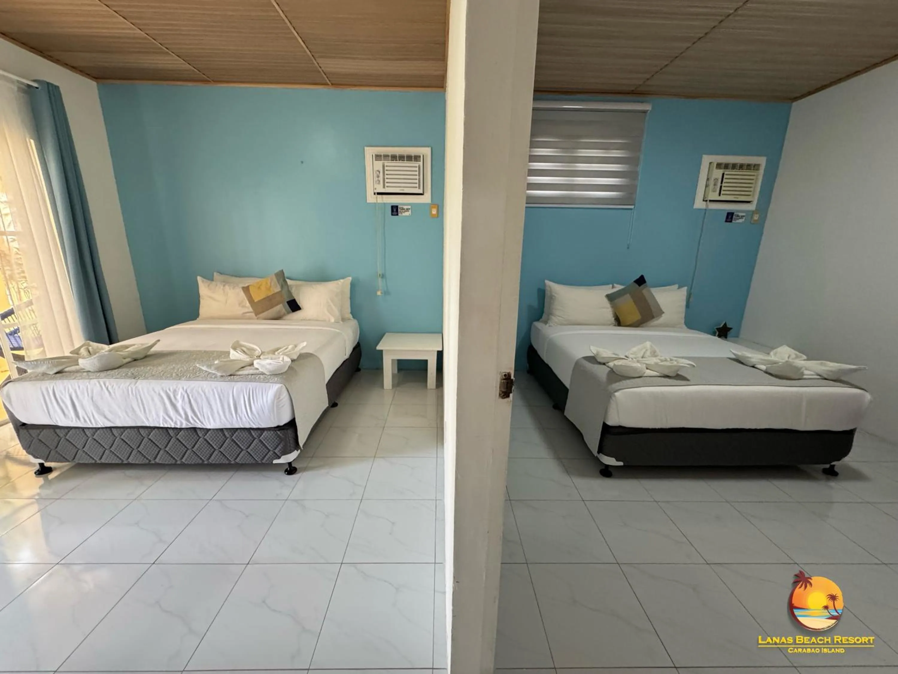 Bed in Lanas Beach Resort Carabao Island