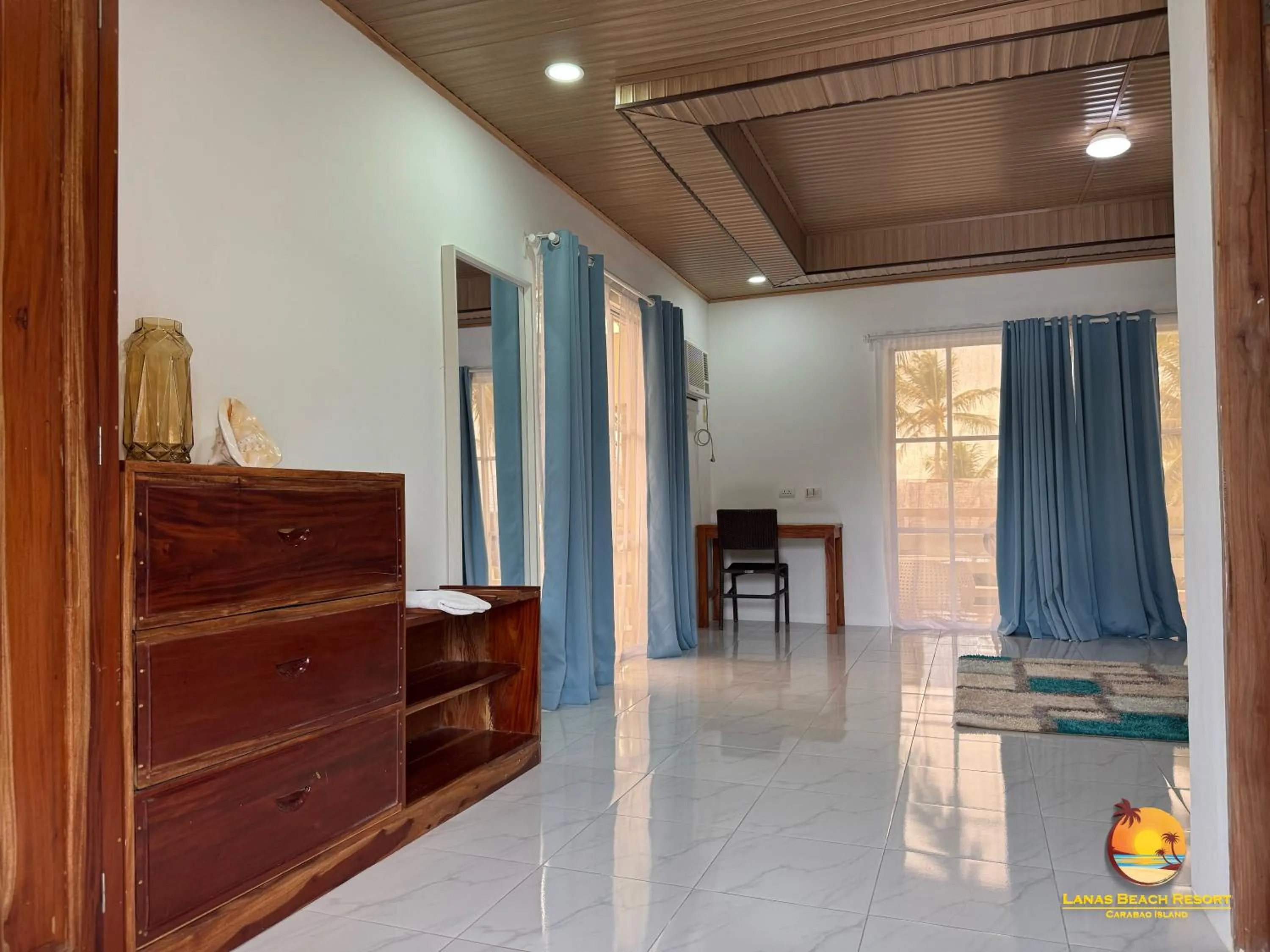 Seating area in Lanas Beach Resort Carabao Island