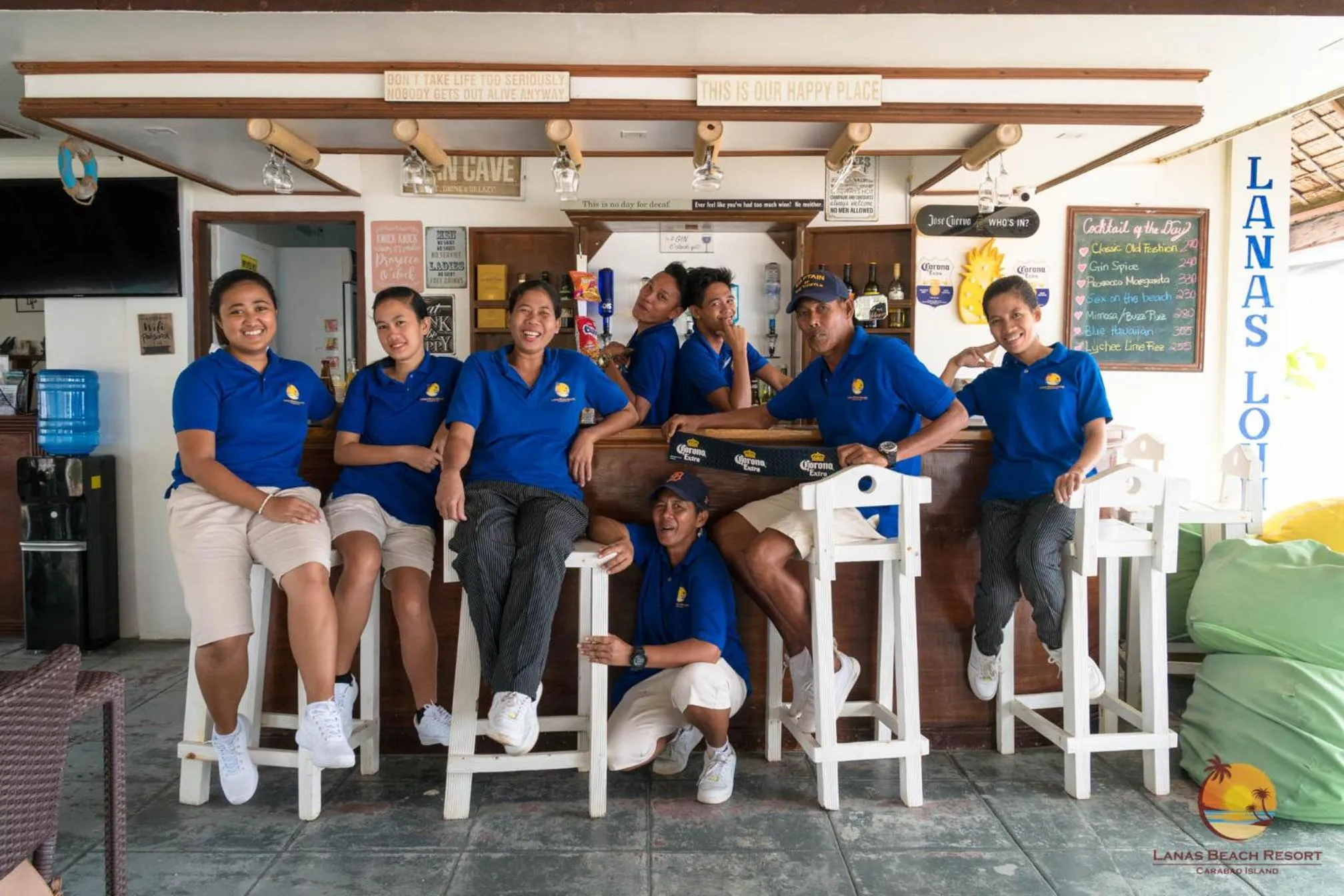 Staff in Lanas Beach Resort Carabao Island