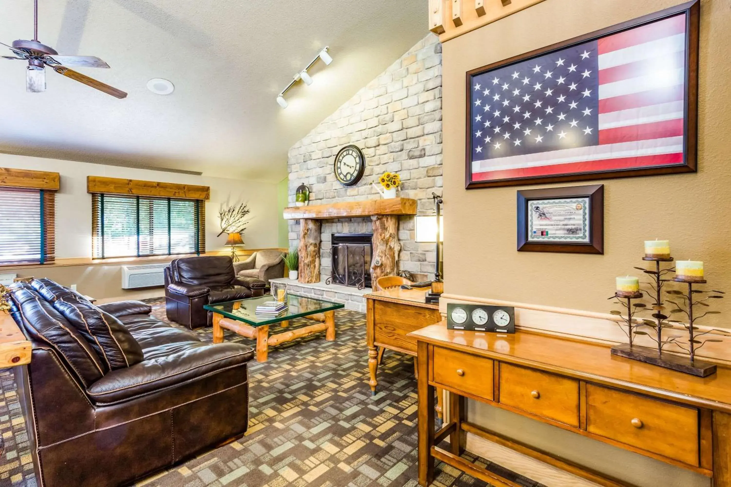 Lobby or reception in AmericInn by Wyndham Hampton Lobby or reception in AmericInn by Wyndham Hampton