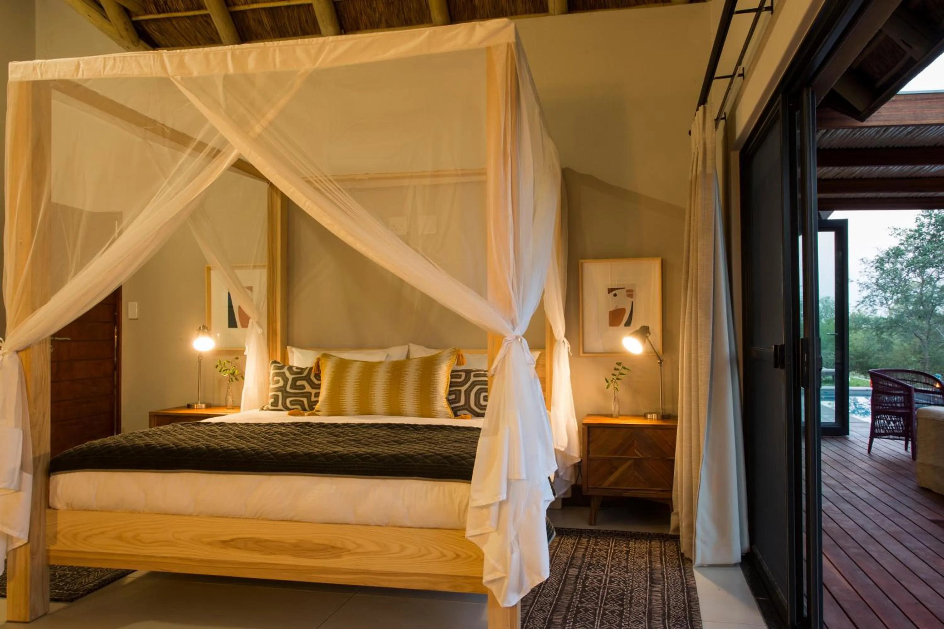 Bed in Moya Safari Villa