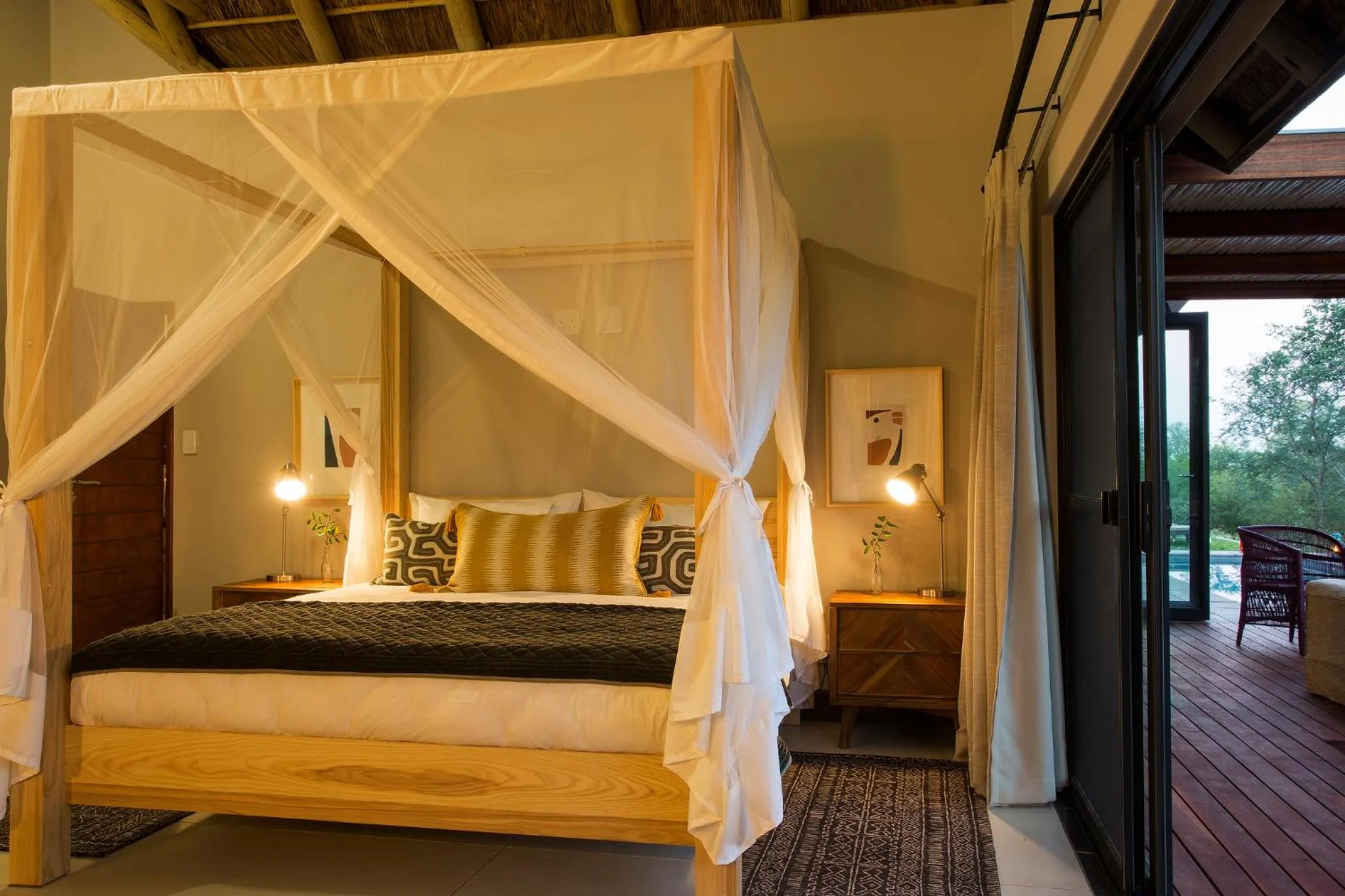 Bed in Moya Safari Villa