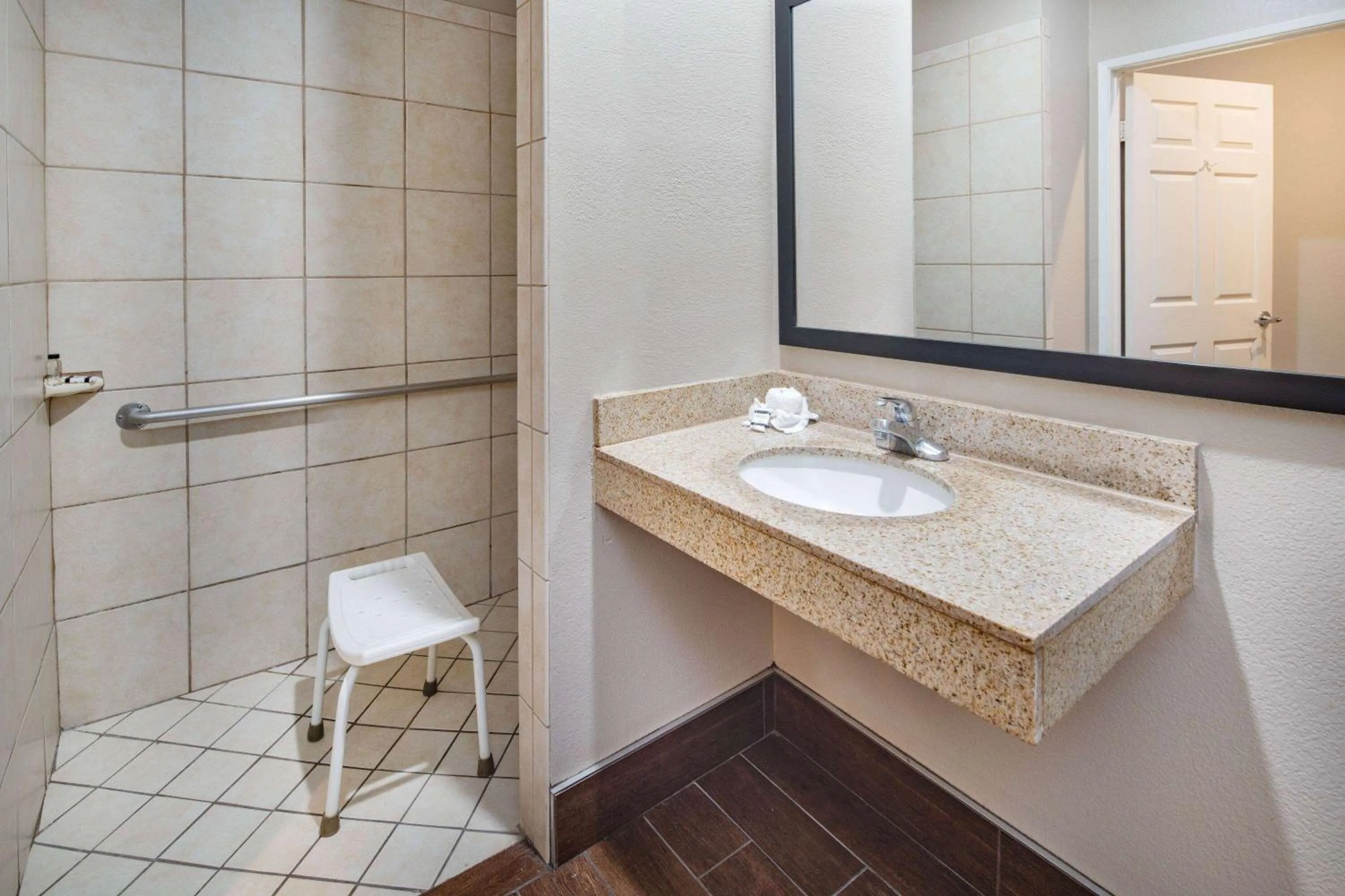 Shower in Super 8 by Wyndham North Hollywood