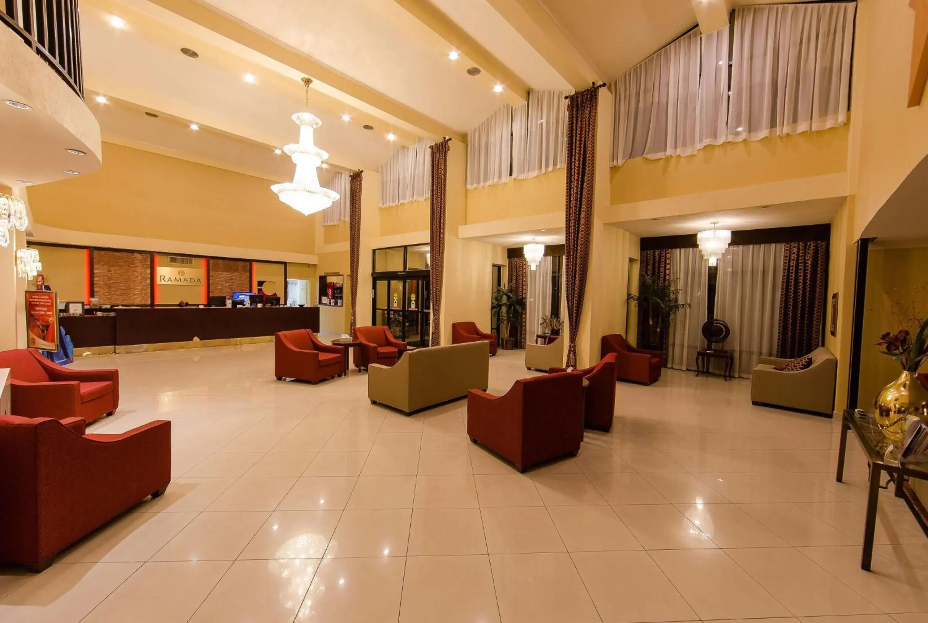 Lobby or reception in Ramada by Wyndham Houston Intercontinental Airport East Lobby or reception in Ramada by Wyndham Houston Intercontinental Airport East