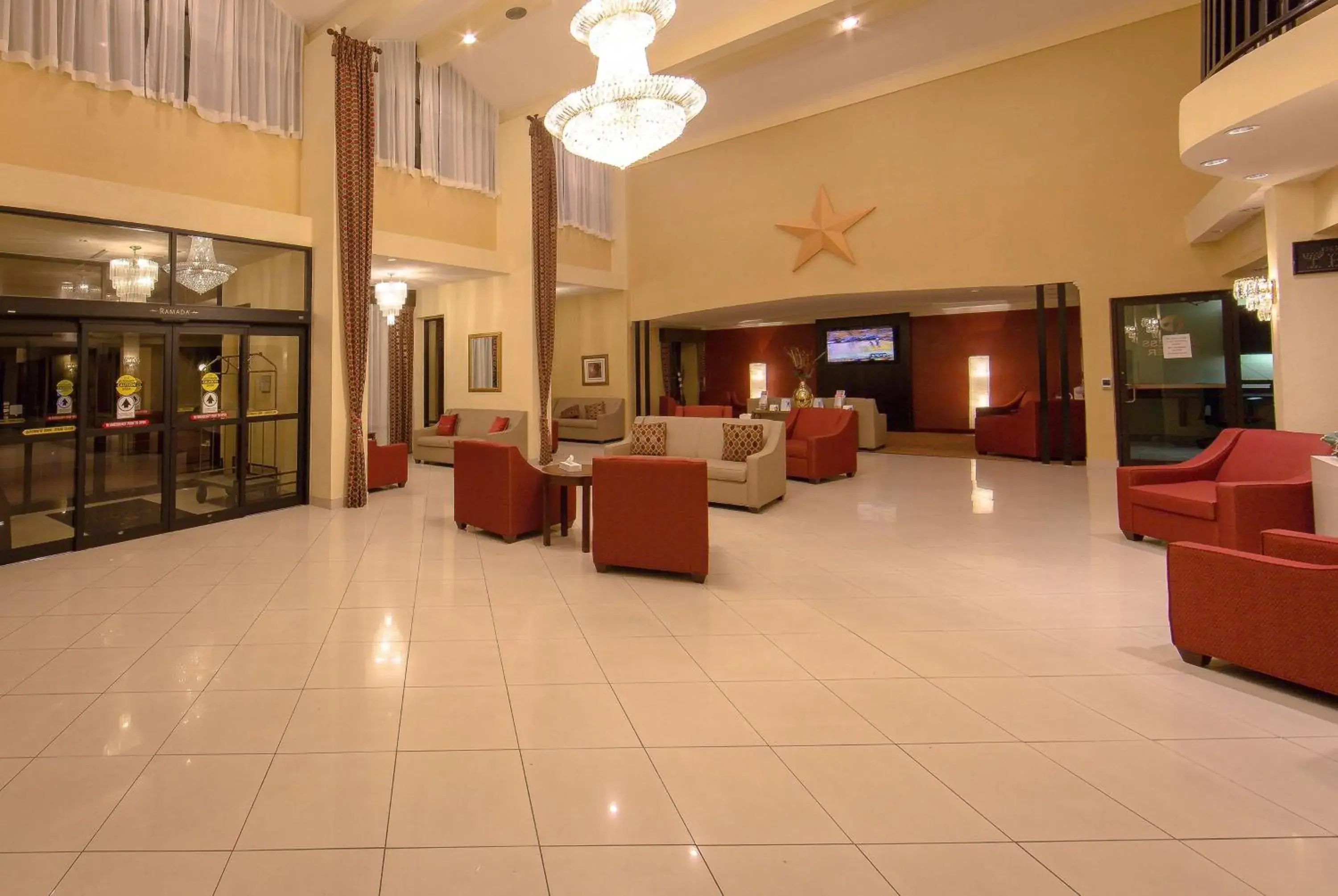 Lobby or reception in Ramada by Wyndham Houston Intercontinental Airport East Lobby or reception in Ramada by Wyndham Houston Intercontinental Airport East