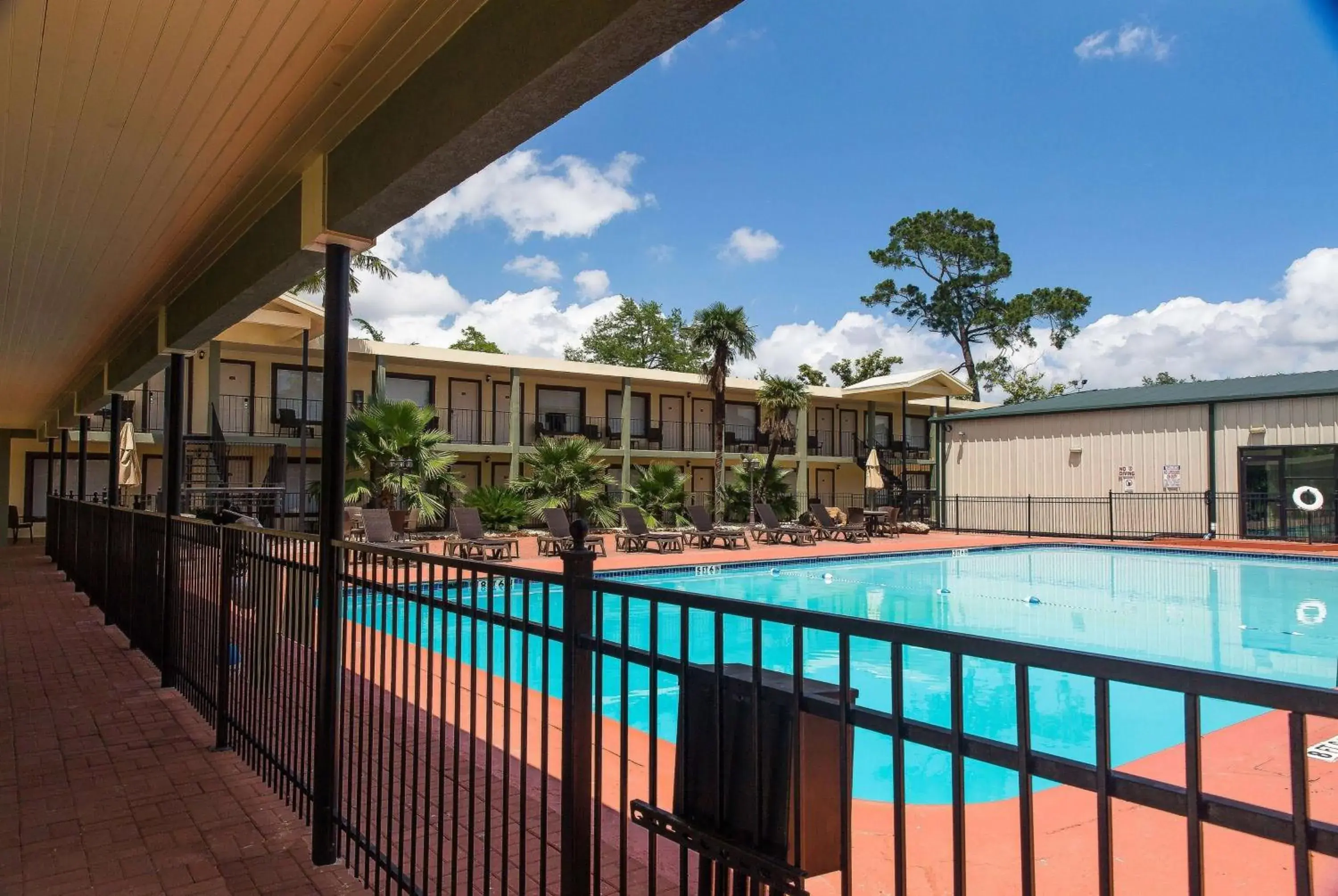 Pool view in Ramada by Wyndham Houston Intercontinental Airport East Pool view in Ramada by Wyndham Houston Intercontinental Airport East