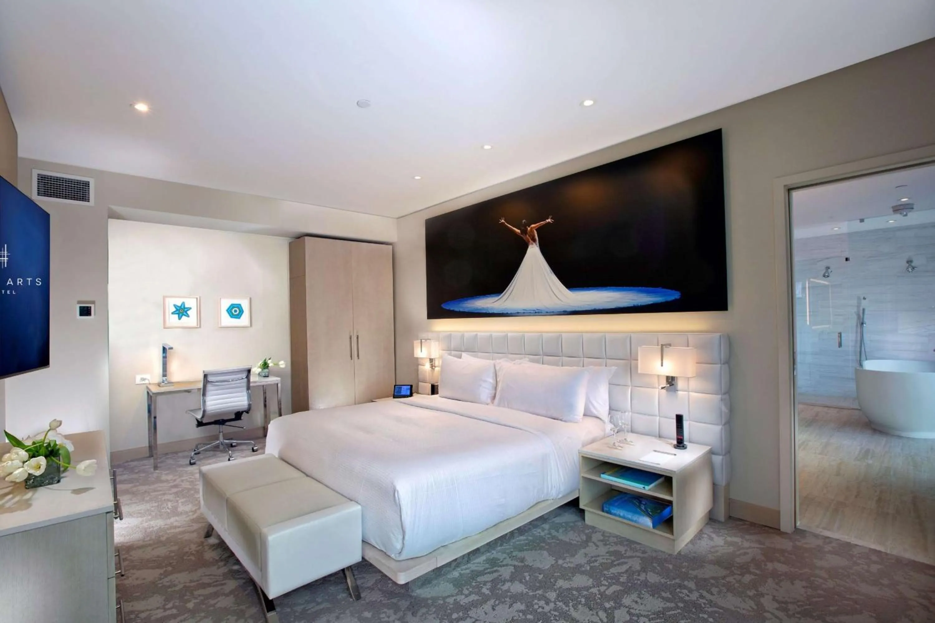 Bed in HALL Arts Hotel Dallas, Curio Collection by Hilton