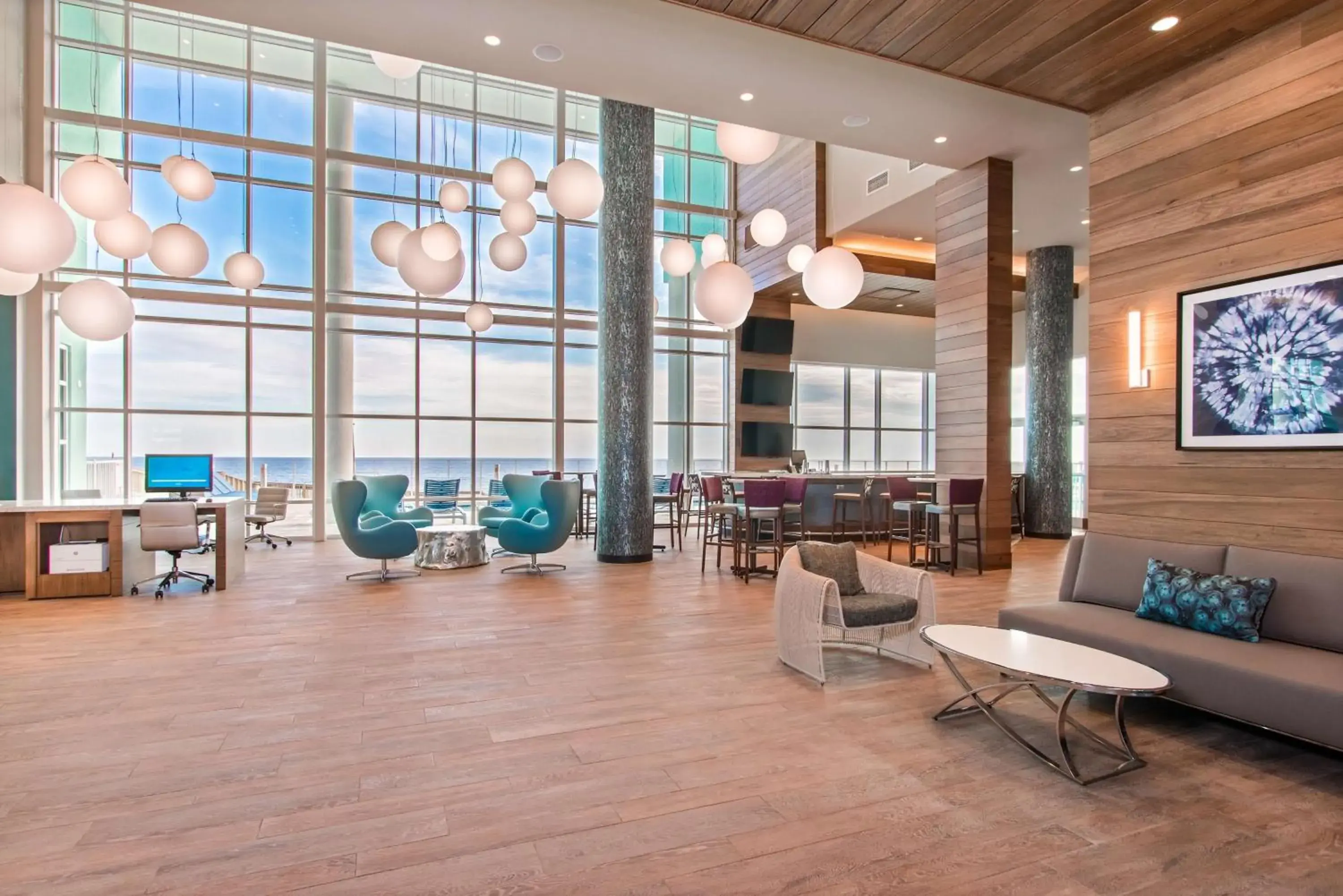 Lobby or reception in Hampton Inn & Suites Panama City Beach-Beachfront Lobby or reception in Hampton Inn & Suites Panama City Beach-Beachfront