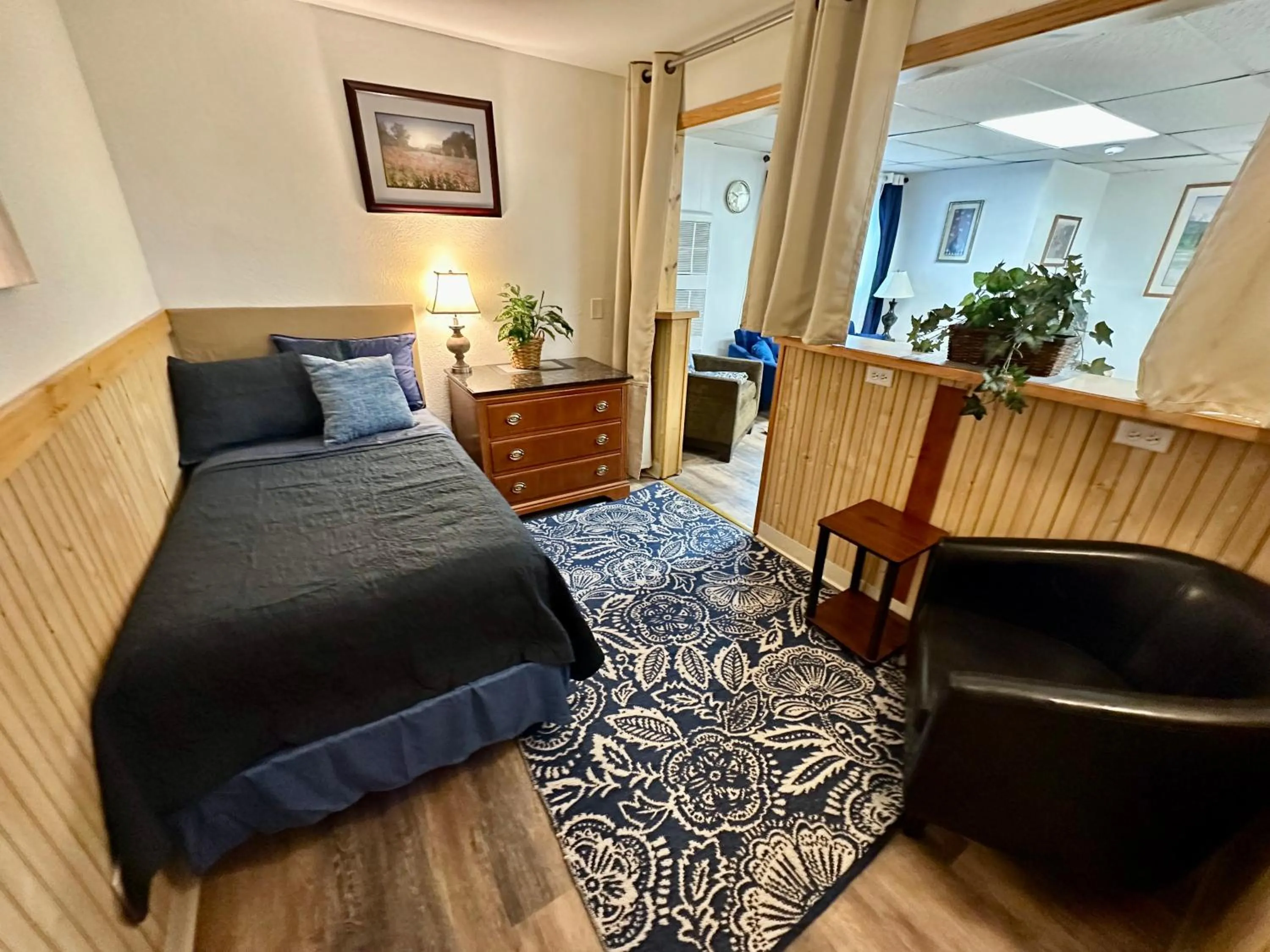 Bed in Alaska Angler's Inn