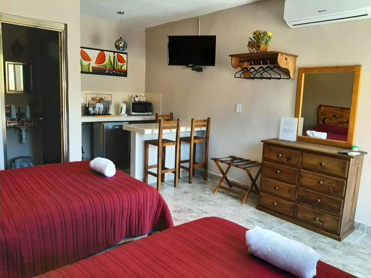 Photo of the whole room, Bed in Holbox Isla Bonita