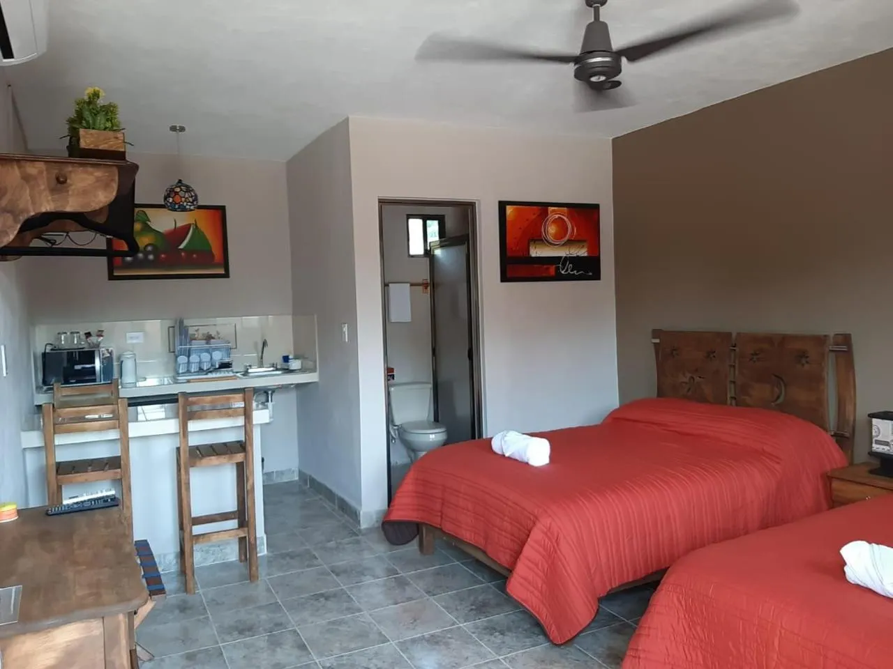 Photo of the whole room, Bed in Holbox Isla Bonita