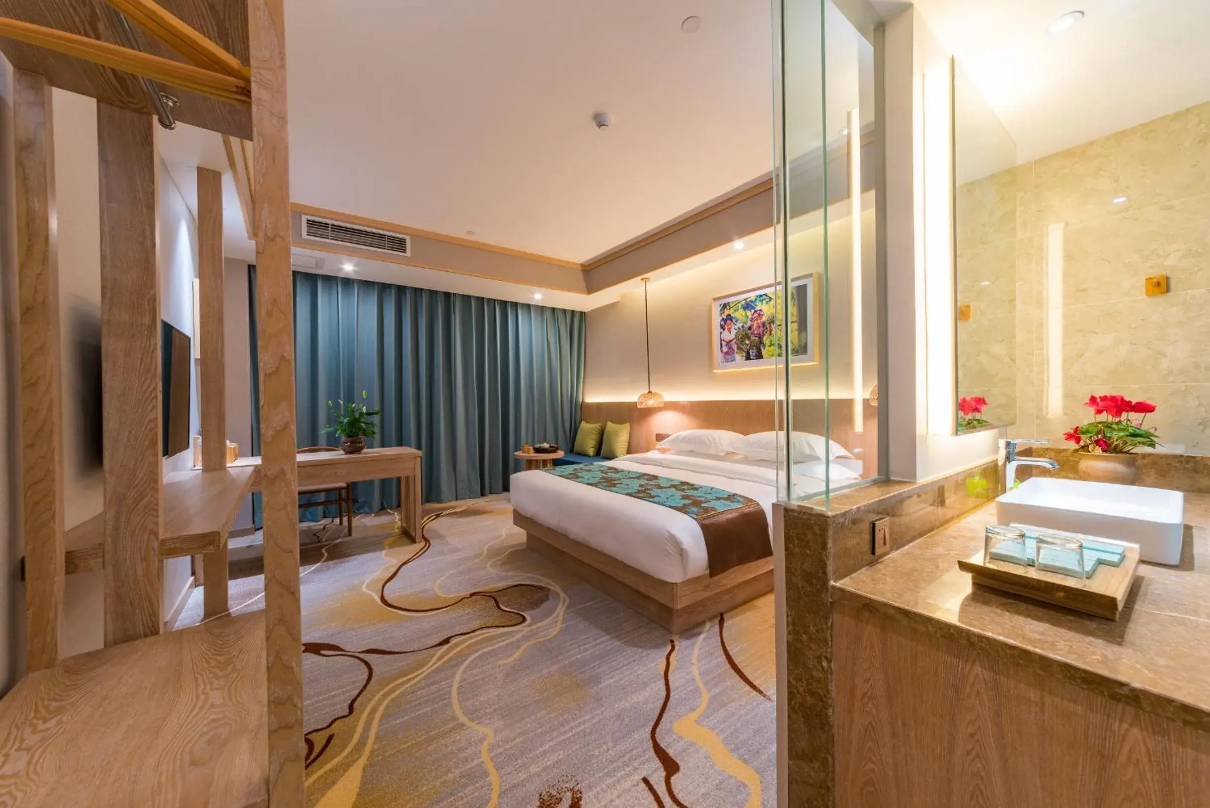 Single Room with Mountain View - single occupancy in Yunxianju Tea Culture Theme Hotel Single Room with Mountain View - single occupancy in Yunxianju Tea Culture Theme Hotel