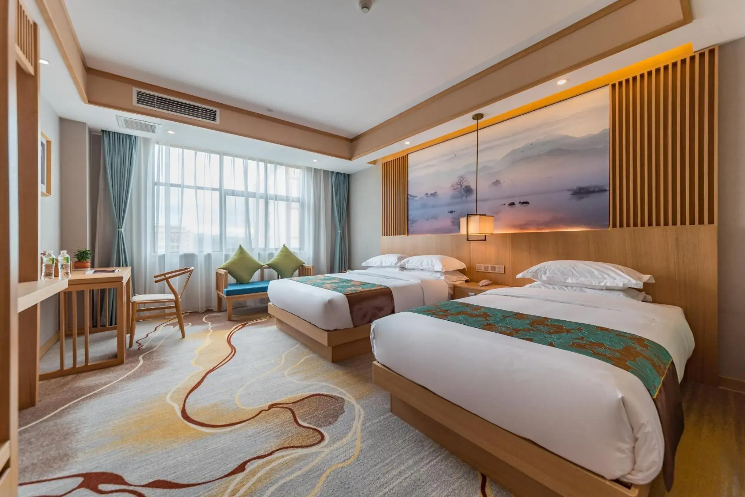 Standard Twin Room with Mountain View - single occupancy in Yunxianju Tea Culture Theme Hotel Standard Twin Room with Mountain View - single occupancy in Yunxianju Tea Culture Theme Hotel