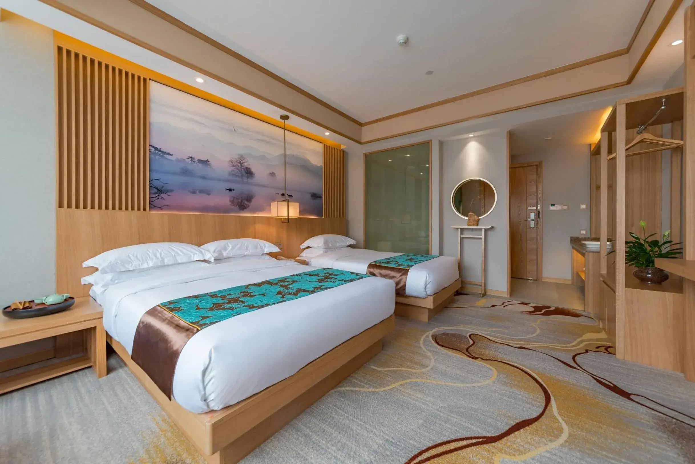 Standard Twin Room with Mountain View - single occupancy in Yunxianju Tea Culture Theme Hotel Standard Twin Room with Mountain View - single occupancy in Yunxianju Tea Culture Theme Hotel