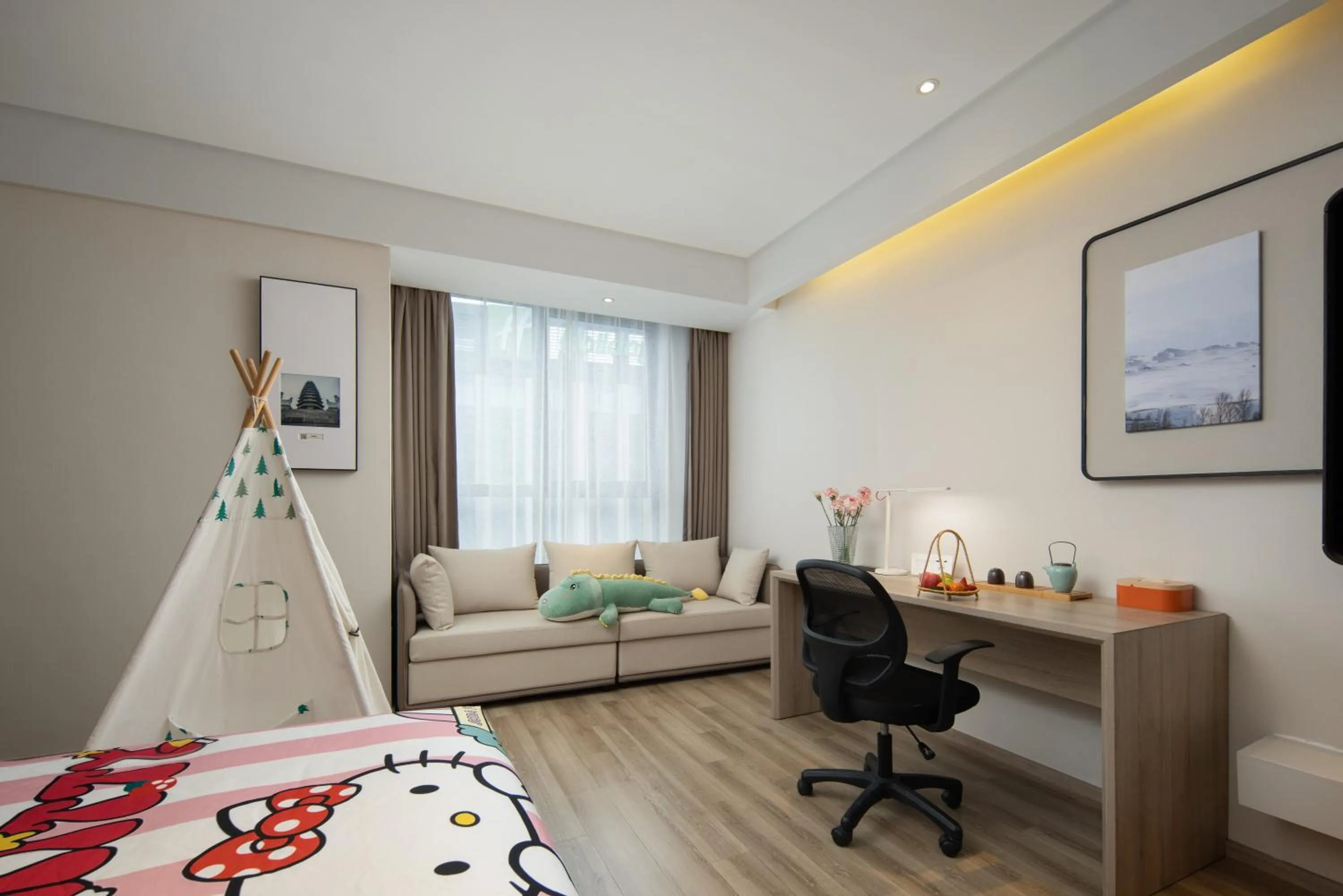 Seating area in Atour Hotel Changzhou Dinosaur Park