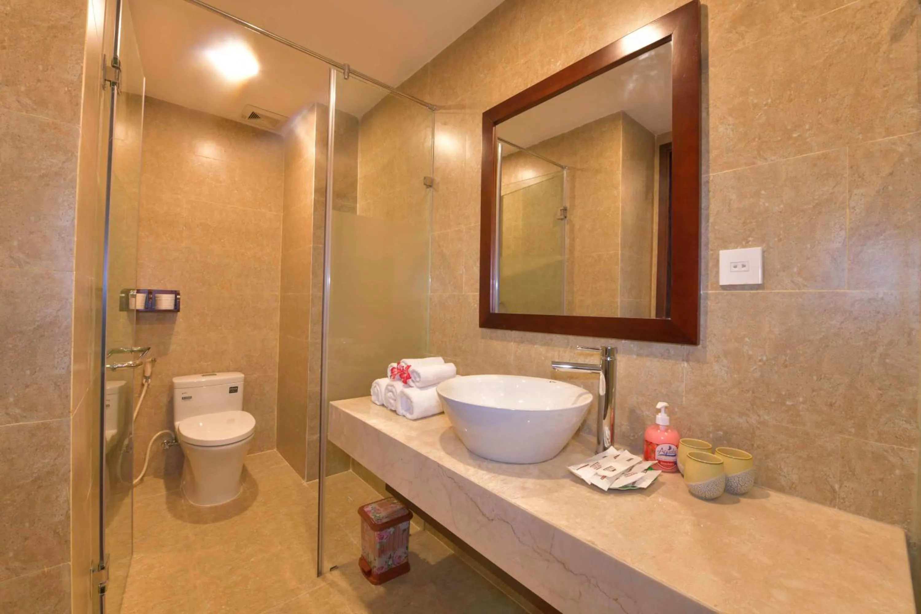 Shower in Saclo Villa and Hostel