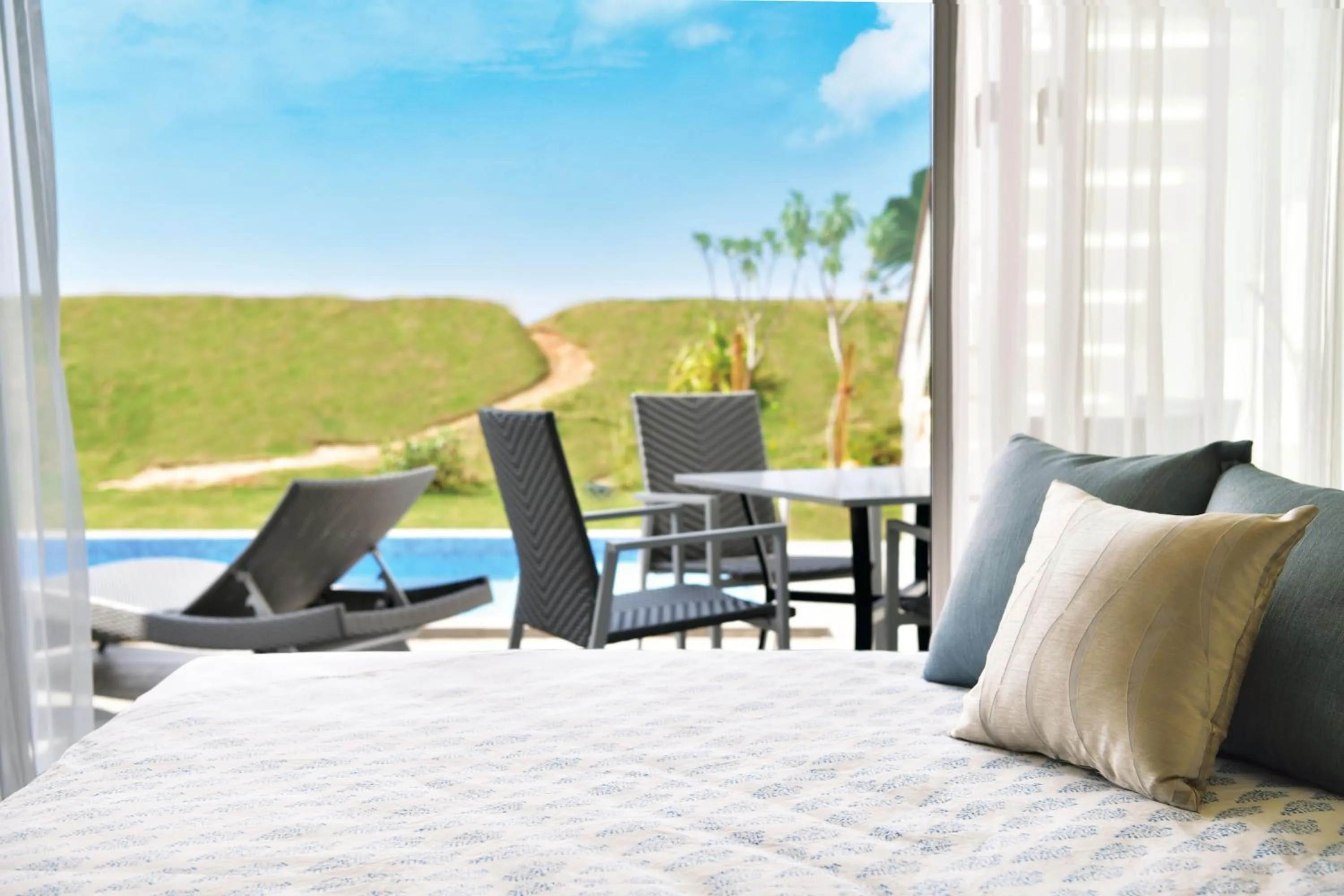 Bed in Feliz Villa Suite Irabujima Sawada