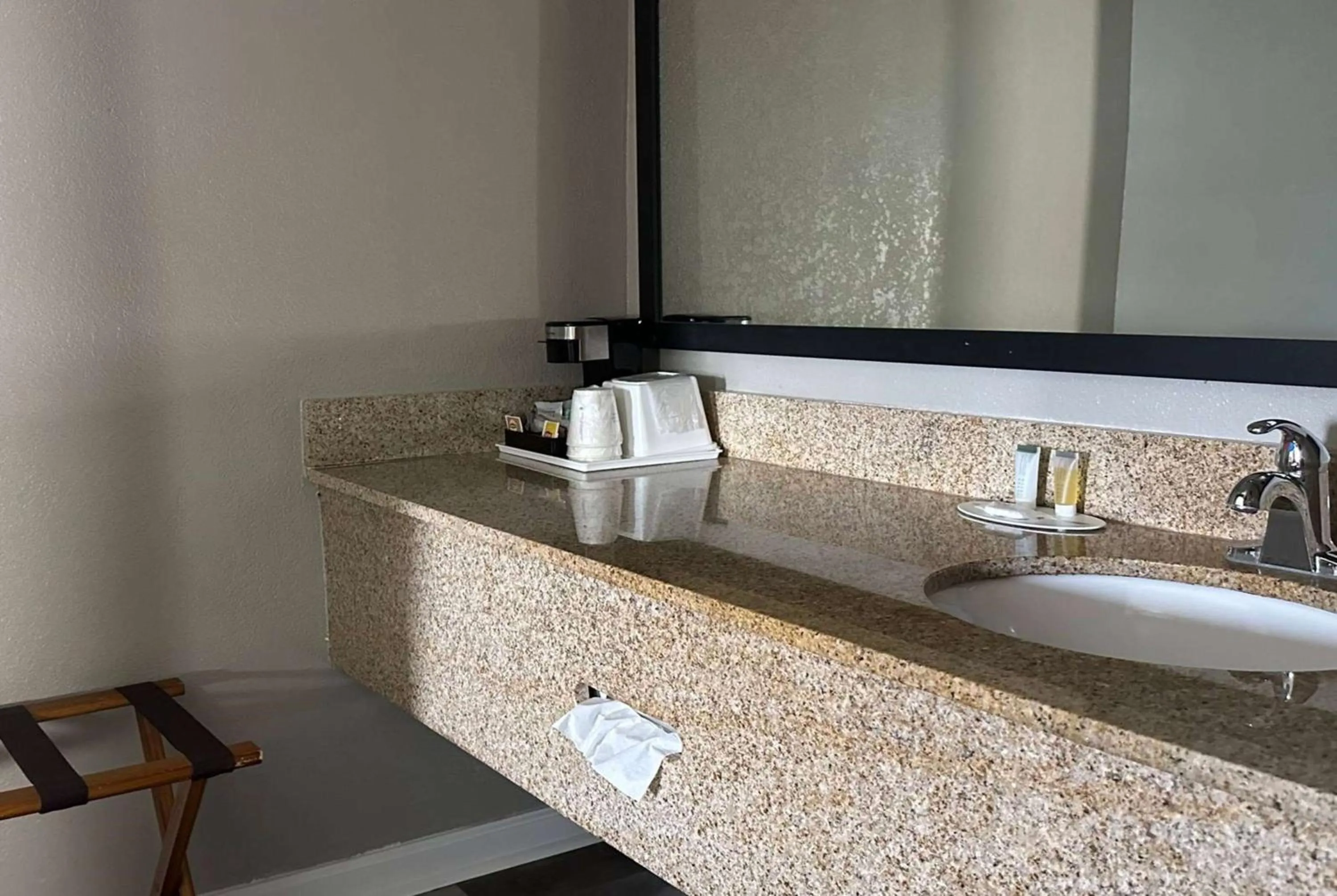 Bathroom in Super 8 by Wyndham Monroe