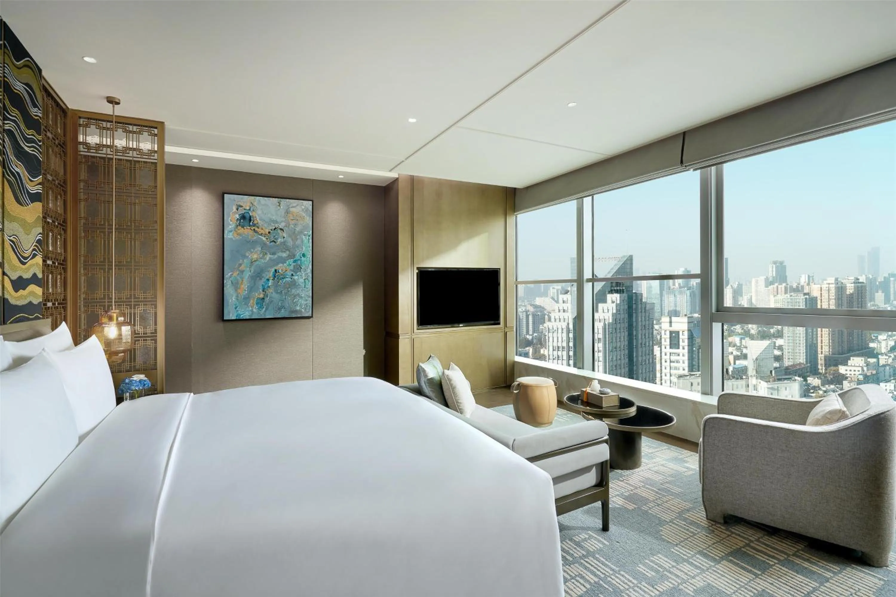 Bedroom, Bed in Kempinski Hotel Nanjing