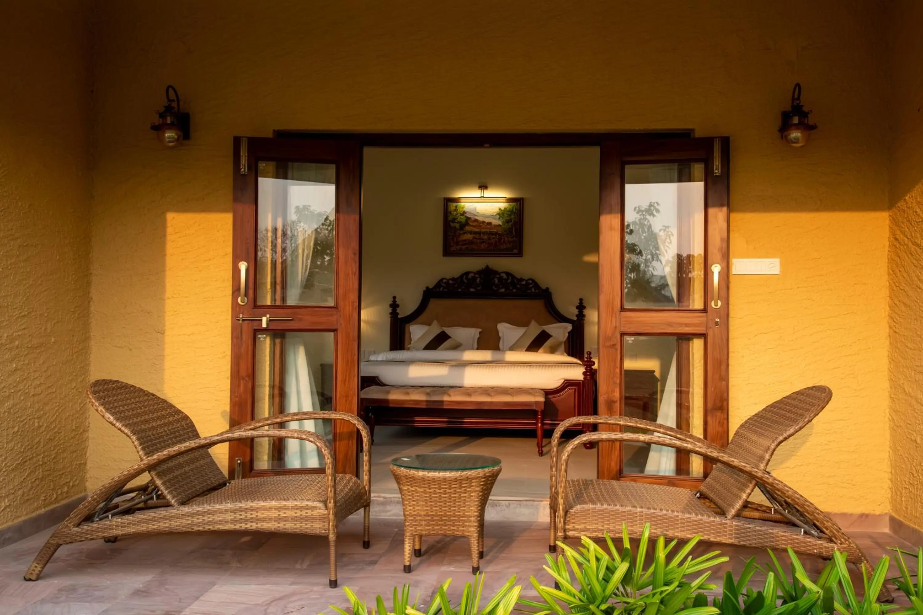 Seating area in WelcomHeritage Tadoba Vanya Villas Resort & Spa