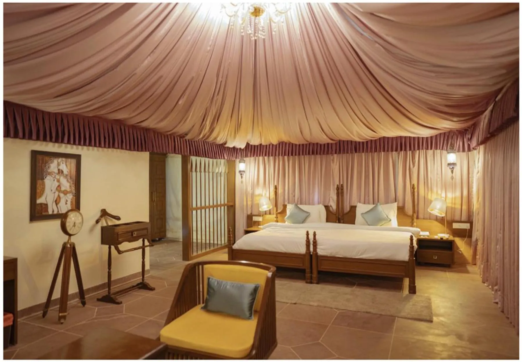 Bedroom, Bed in WelcomHeritage Tadoba Vanya Villas Resort & Spa