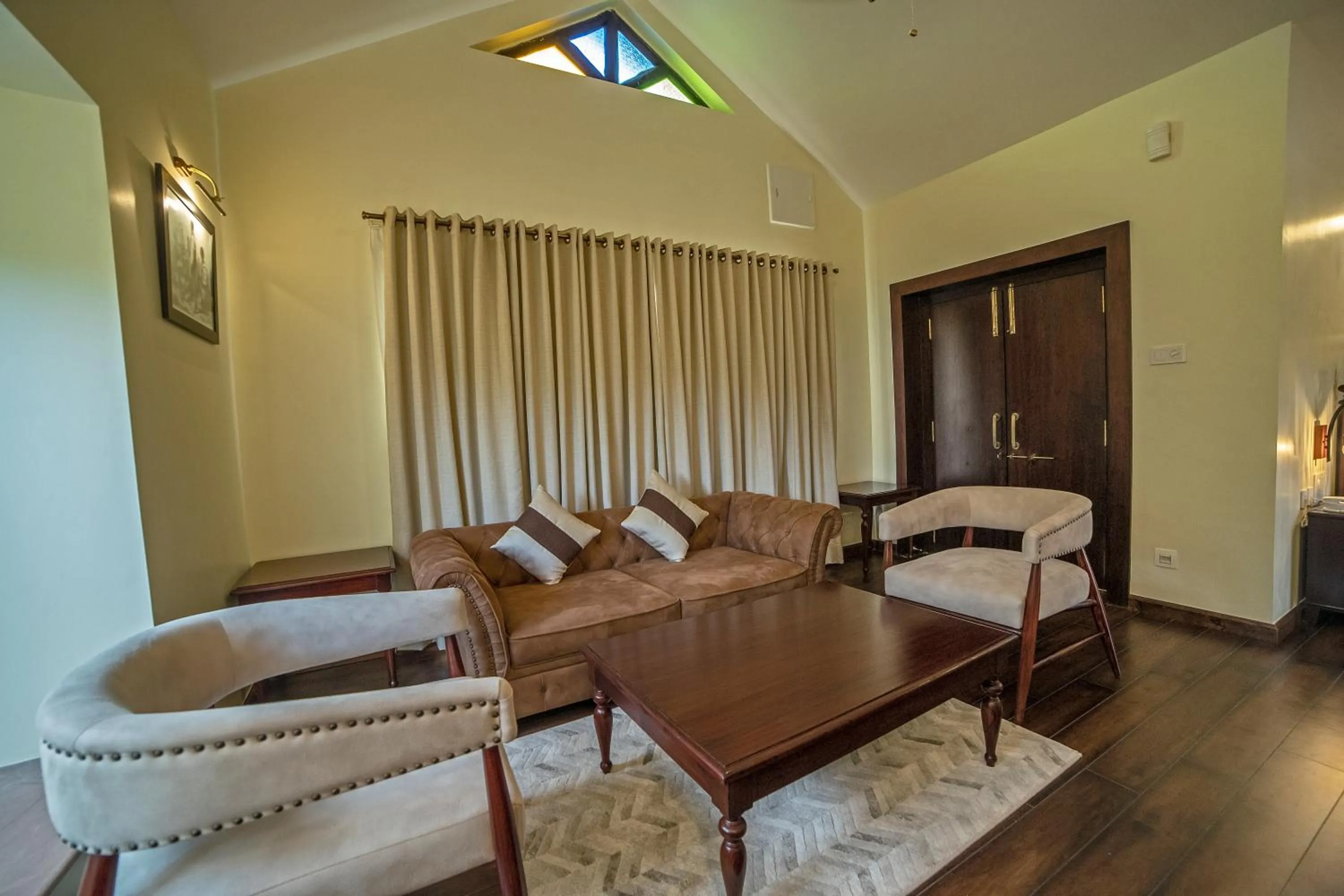 Seating area in WelcomHeritage Tadoba Vanya Villas Resort & Spa