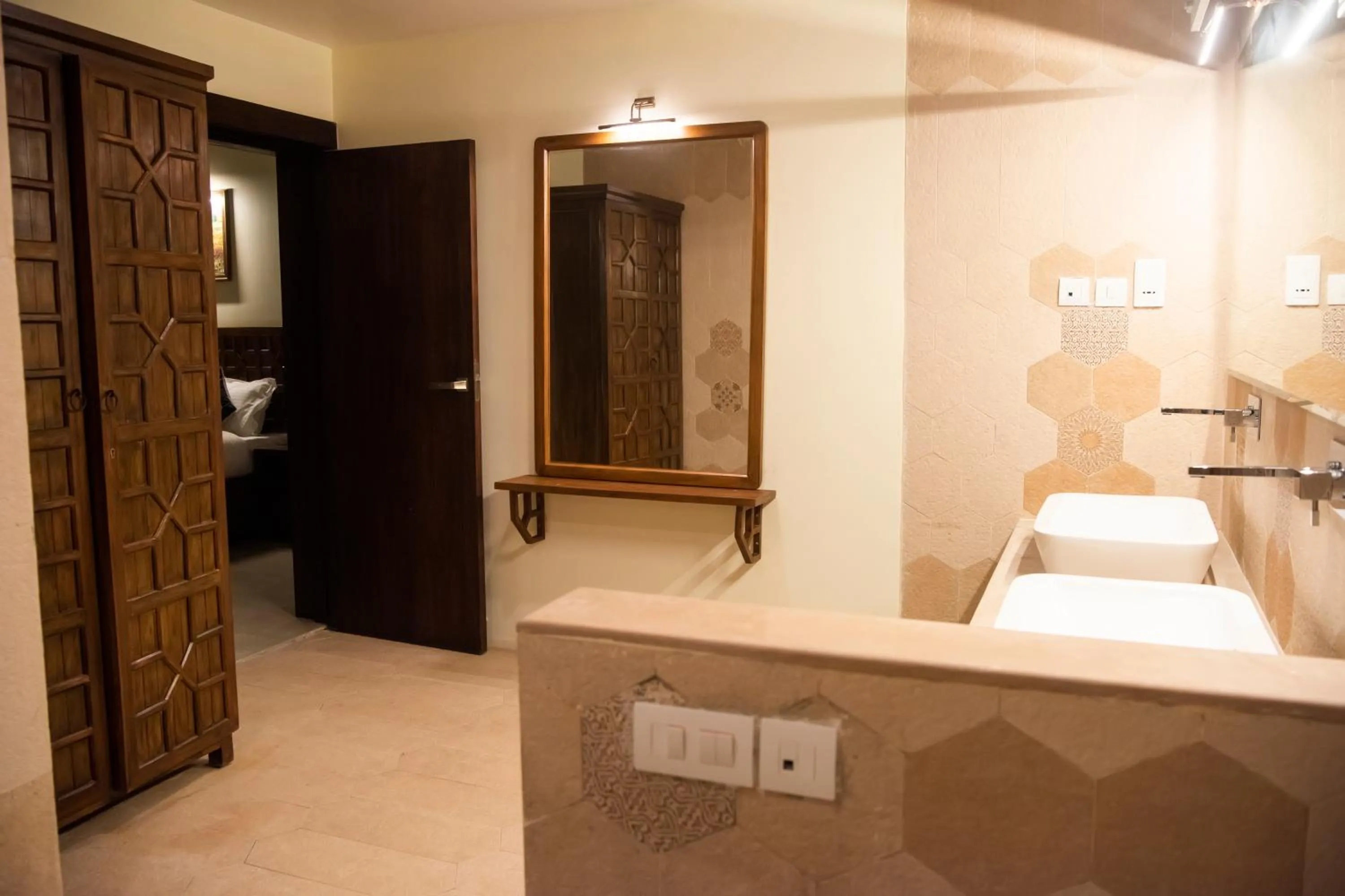 Bathroom in WelcomHeritage Tadoba Vanya Villas Resort & Spa